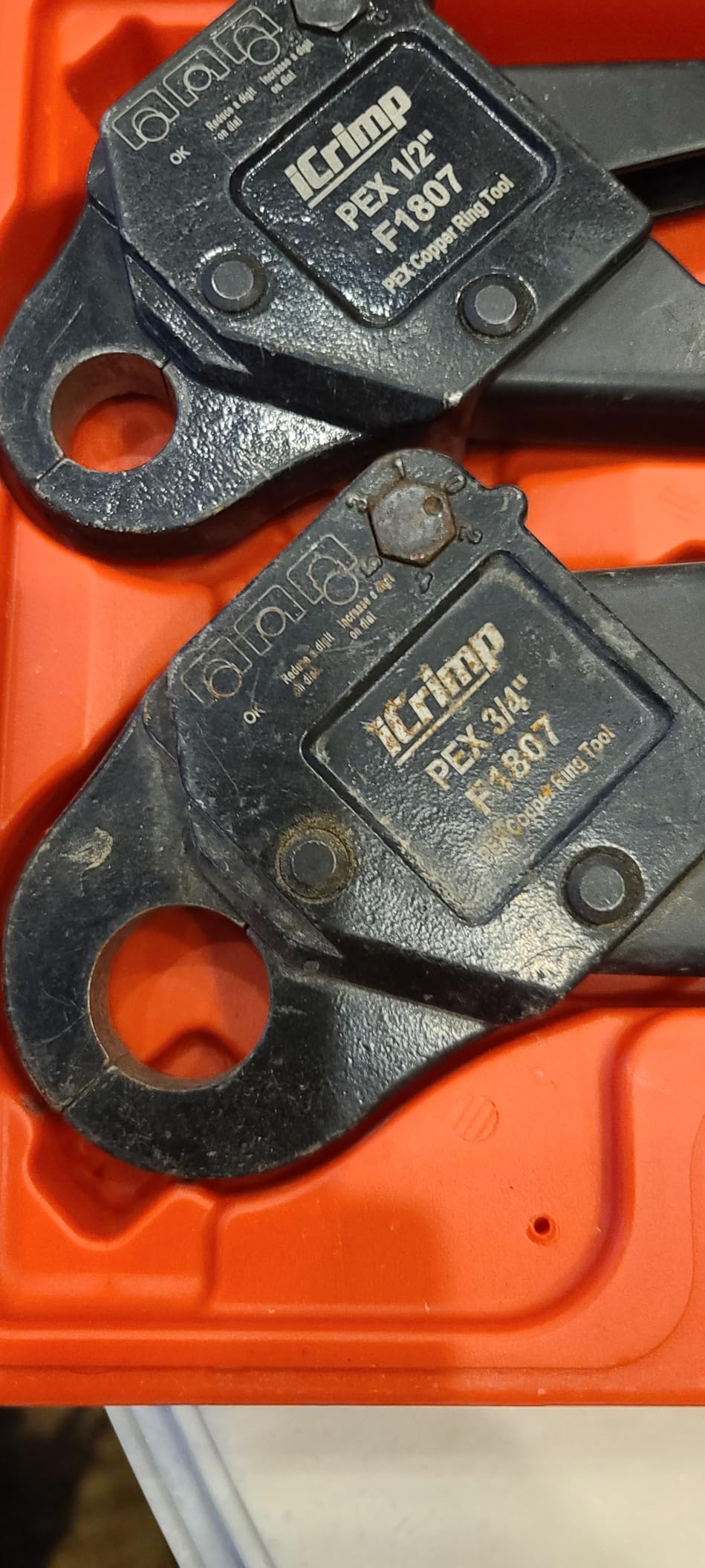iCrimp IWS-1807CN PEX Crimping Tool Kit with PEX Crimpers, PEX Tubing Cutter, Copper Ring Removal Tool for 1/2'' & 3/4'' Copper Crimp Rings, Meets ASTM F1807 Standard customer photo 1