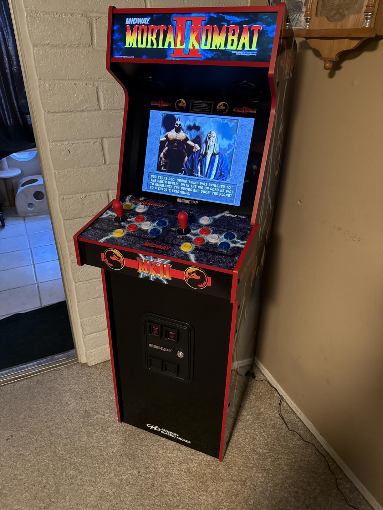 ARCADE1UP Mortal Kombat II Deluxe Arcade Machine, 14 Games | Gaming Cabinet with Real Feel Joysticks and Buttons, 17-Inch Color Screen customer photo 2