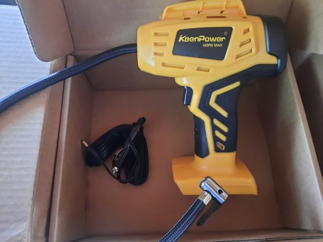 KeenPower Tire Inflator Portable Air Compressor 21V Battery Powered 160PSI customer photo 1