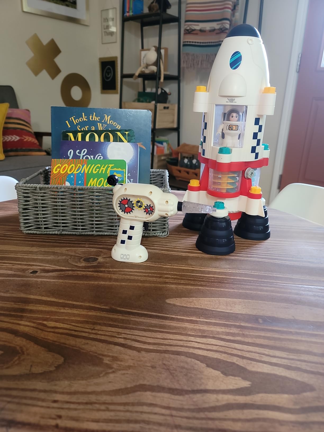 iPlay, iLearn Rocket Space Toy 3-5 Year Old Boys Kids Girls, Toddler STEM | Spaceship Building Playset w/Electric Drill, 2 Astronauts customer photo 1