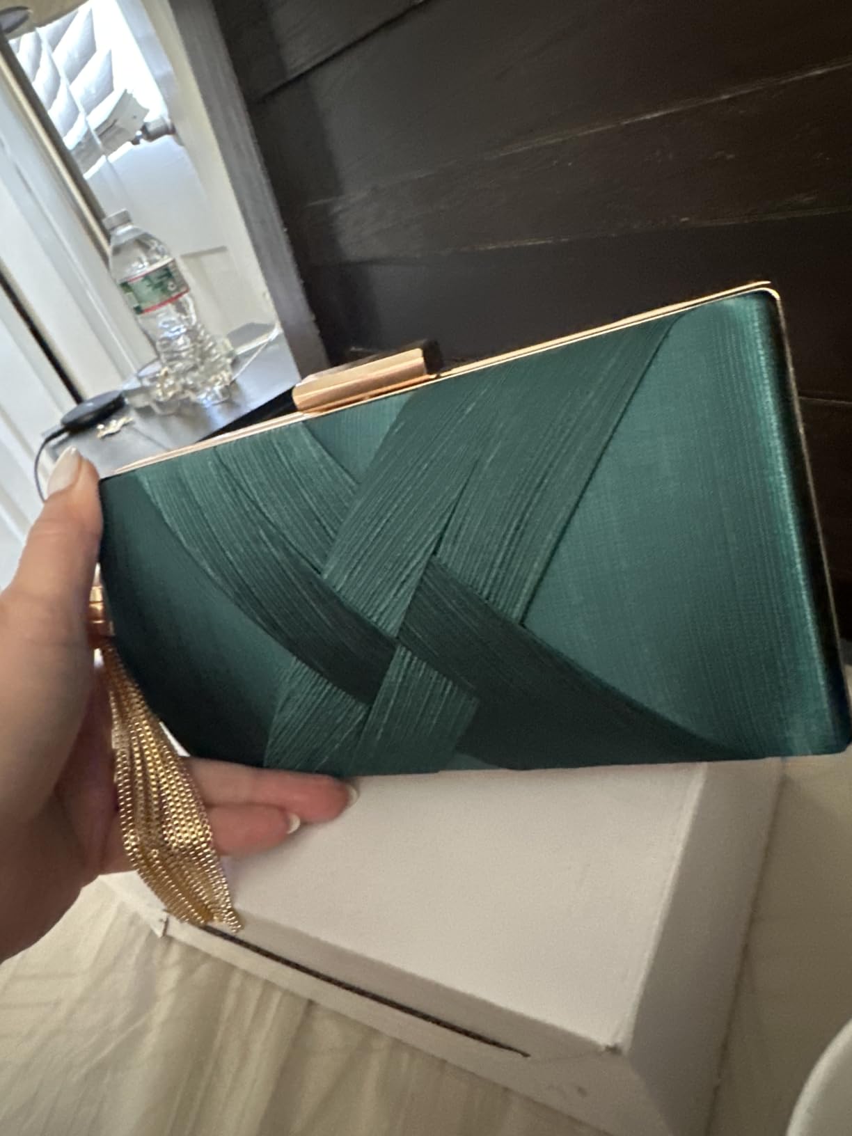 Clutch Purses For Women Tassel Evening Clutch bag Cross Body & Shoulder Bag For Wedding Night out Party customer photo 2