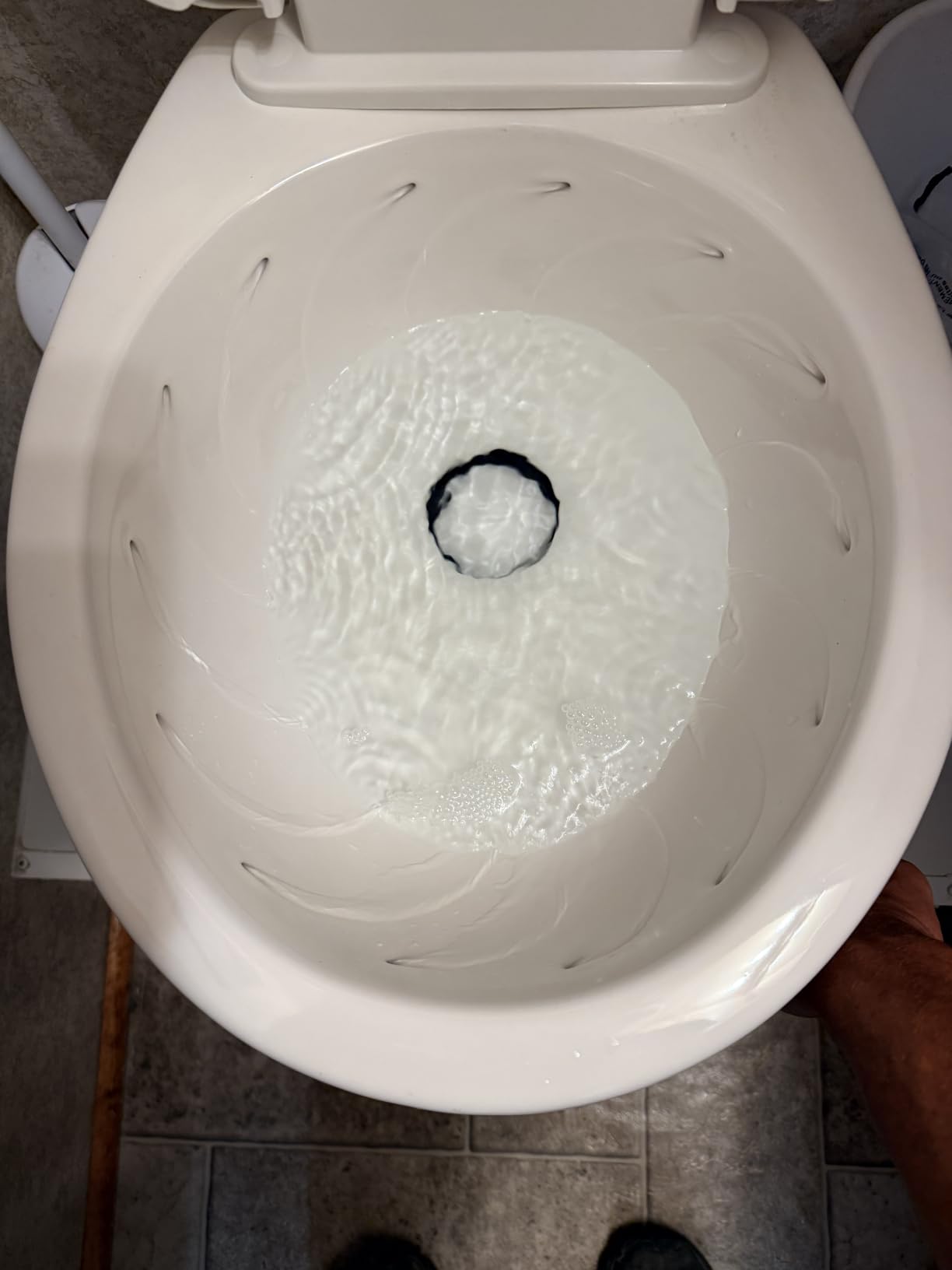 Dometic Model 411 Complete RV Toilet | Round Porcelain Bowl | Universal Fit & 2-Bolt Mount | Low-Profile 13-5/8