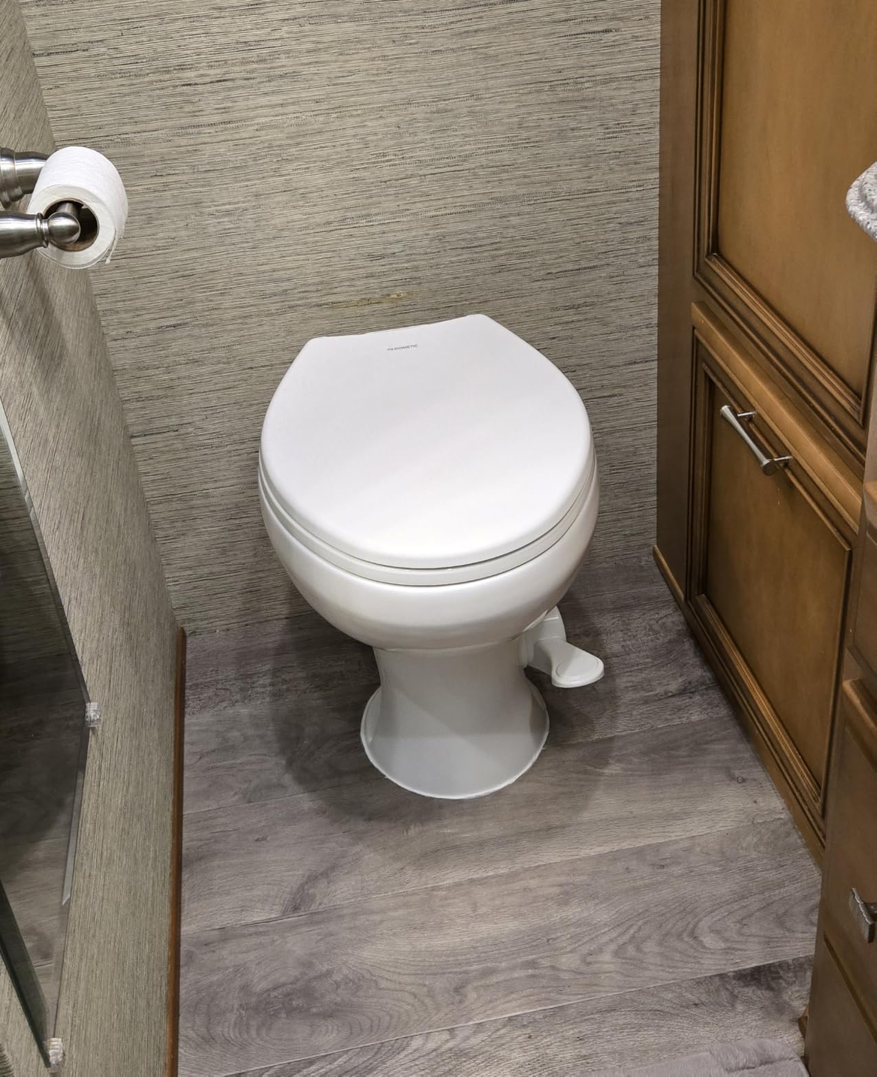 Dometic Model 420 Platinum RV Toilet - Elongated Porcelain Bowl, Universal Fit & 2-Bolt Mount, 18