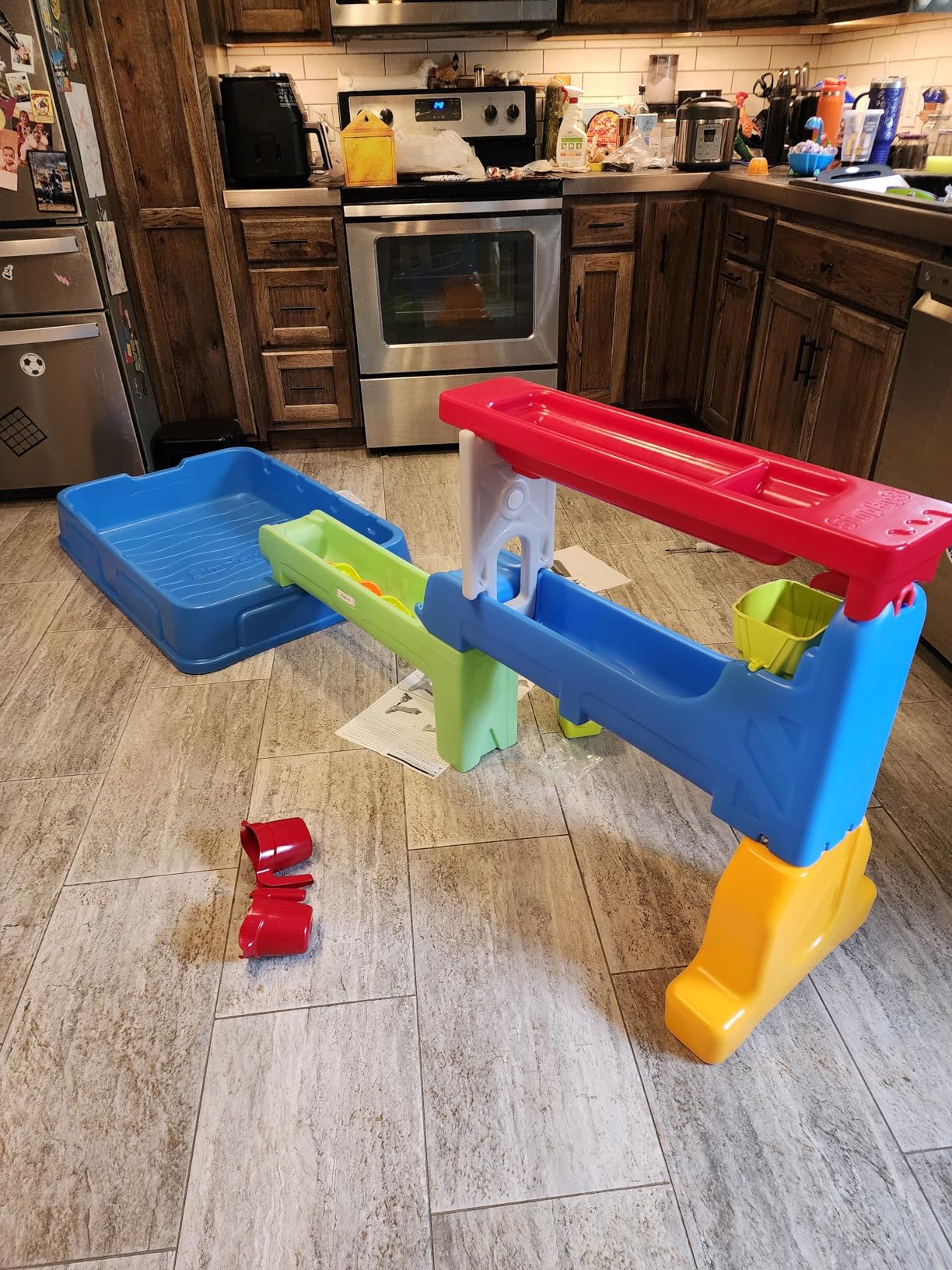 Simplay3 Raindrop Falls Water Table and Splash Kiddie Pool for Toddlers and Kids, 9 Water Play Table Accessories customer photo 1