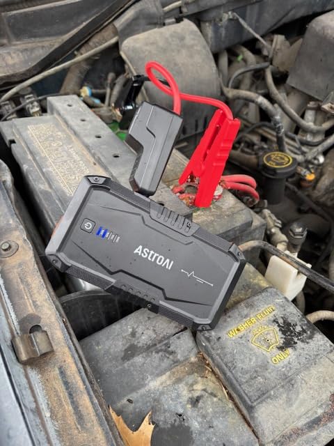 AstroAI S8 Car Battery Jump Starter 1500A - Portable 12V Lithium Jump Box with 3 Mode Flashlight, Power Bank & Smart Jumper Cables - for 6.0L Gas and 3.0L Diesel Engine, Orange customer photo 1
