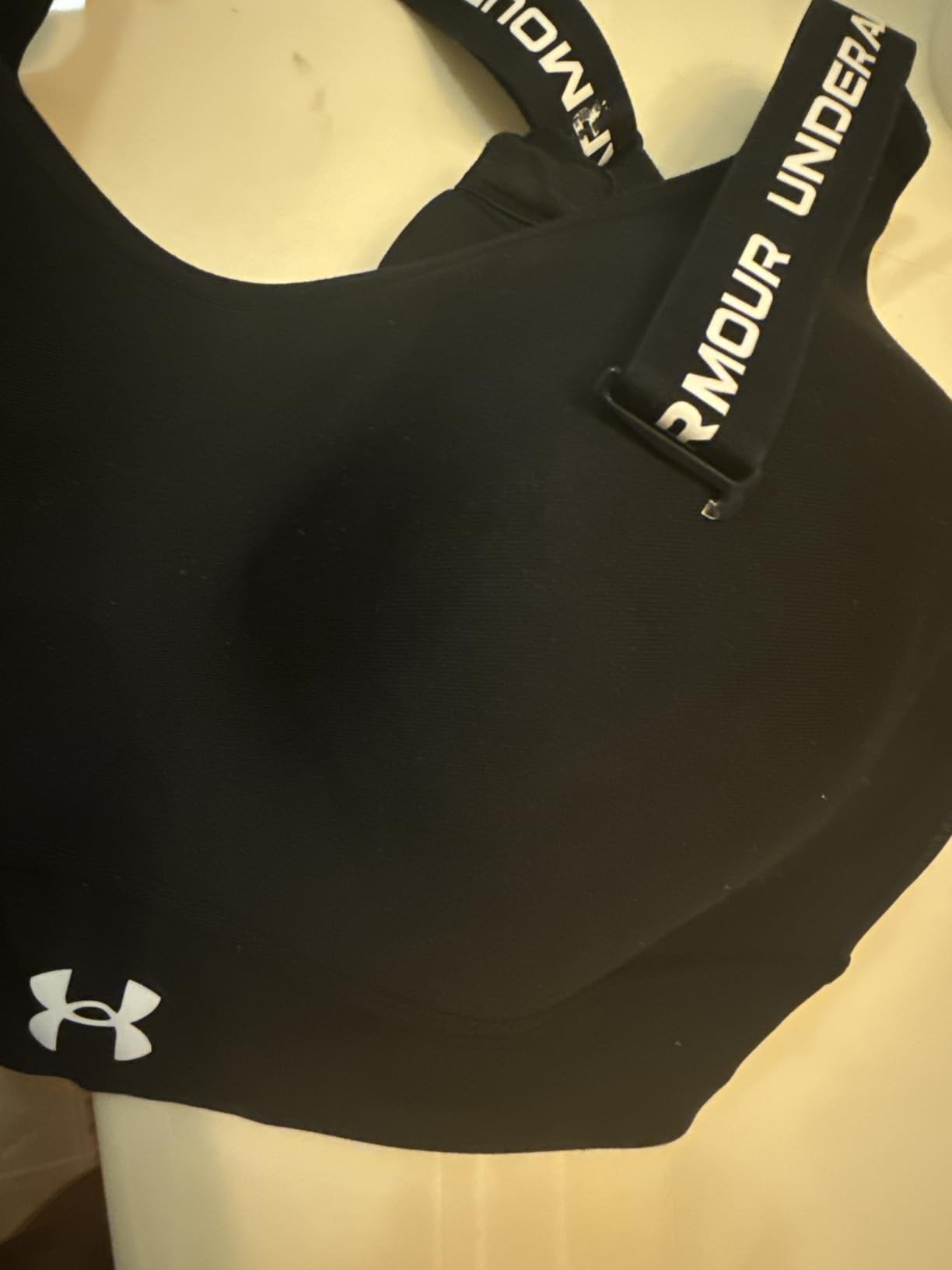 Under Armour Women's Armour Mid Heathered Sports Bra customer photo 2