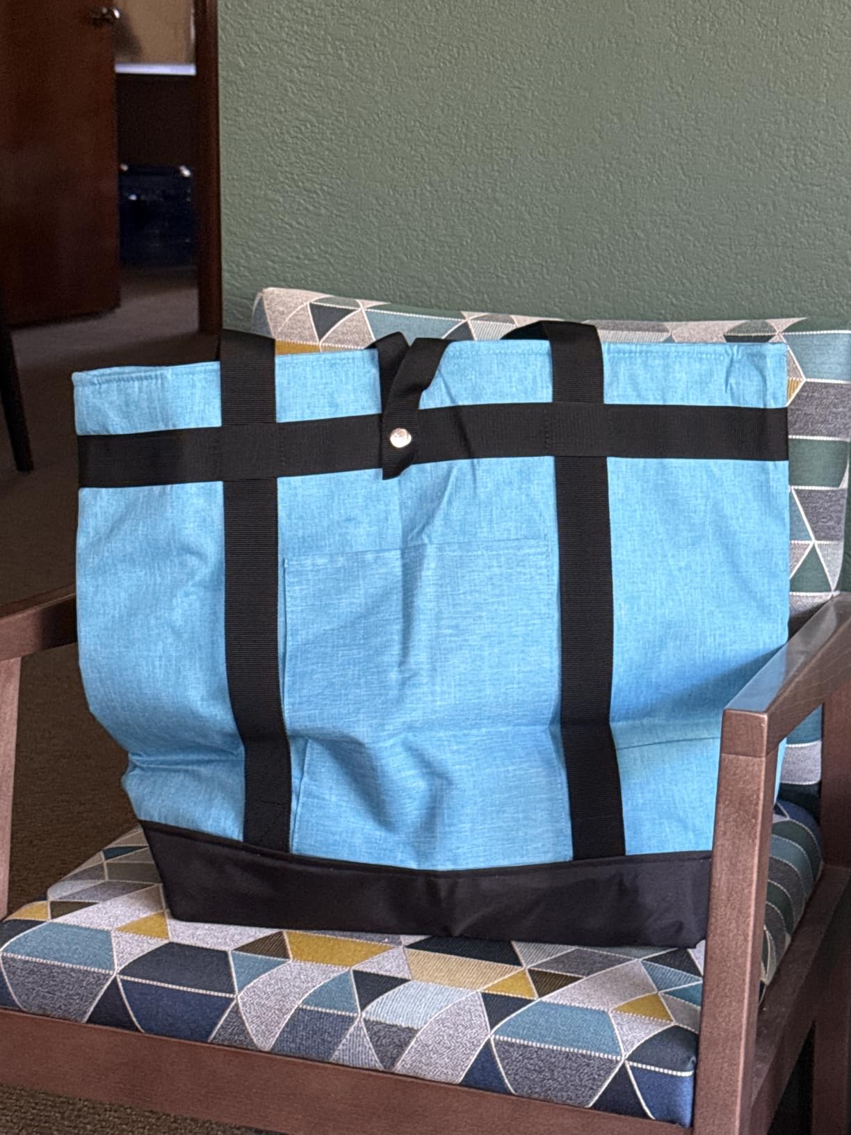 BeeGreen Cooler Bag Soft Insulated Tote for Beach Travel Grocery Shopping Lunch Portable Large Ice Coolers with Handle Hard Freezer Bags with Zippered Top Foldable Leakproof Delivery Totes Moss customer photo 2