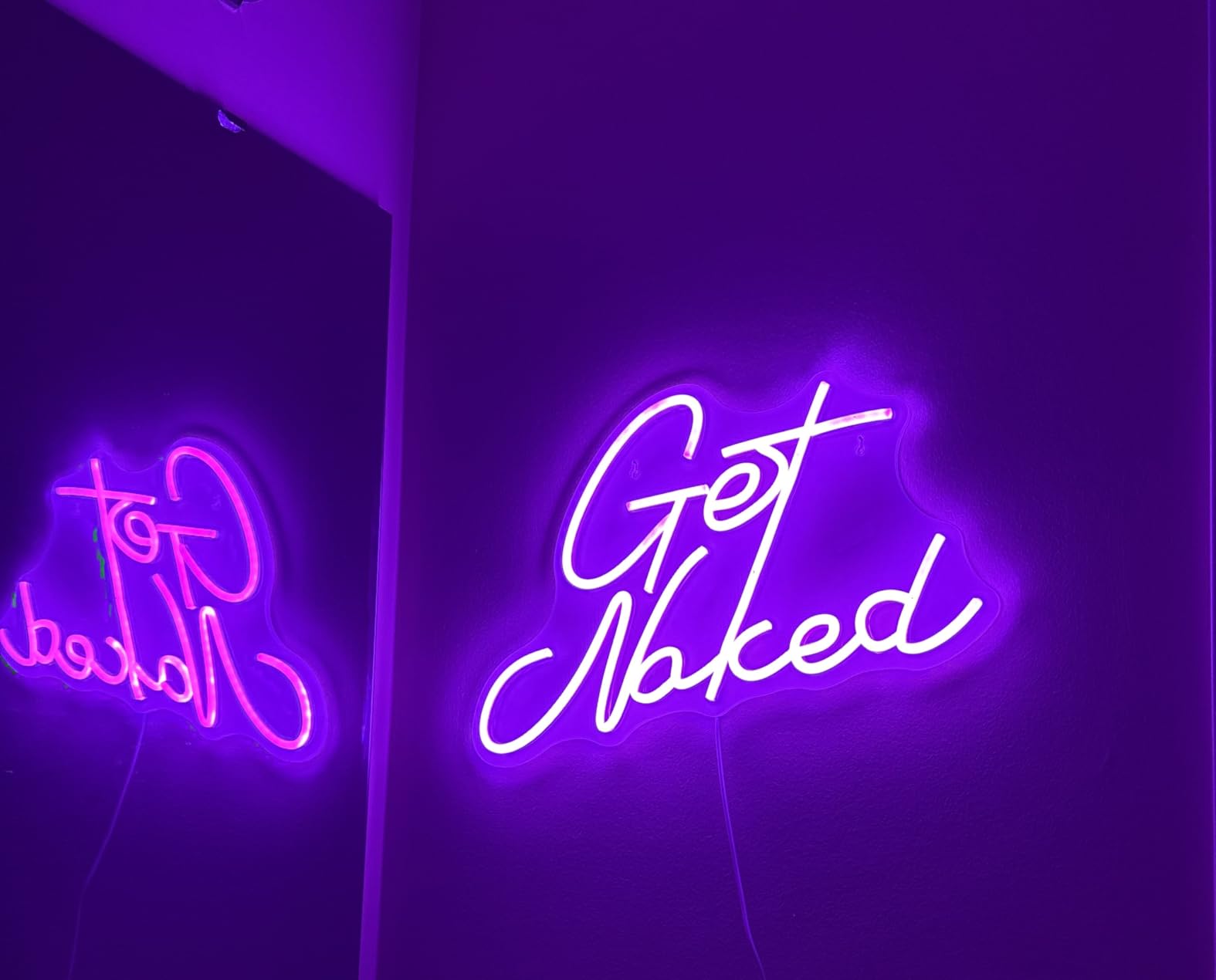 JEDAEMEN Lady Neon Sign Neon Signs for Wall Decor Pink White LED Light Sign | Led Sign Neon Lights Preppy Room Decor Man Cave Light Up Sign for Birthday Party Decoration USB Powered customer photo 2