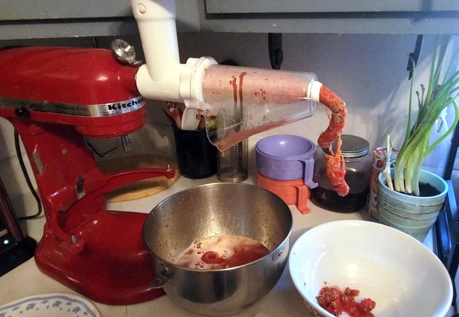 Fruit & Vegetable Strainer Attachment for KitchenAid Stand Mixer | Includes Food Grinder Attachment with Sausage Stuffer Tubes and Juicer Auger customer photo 2