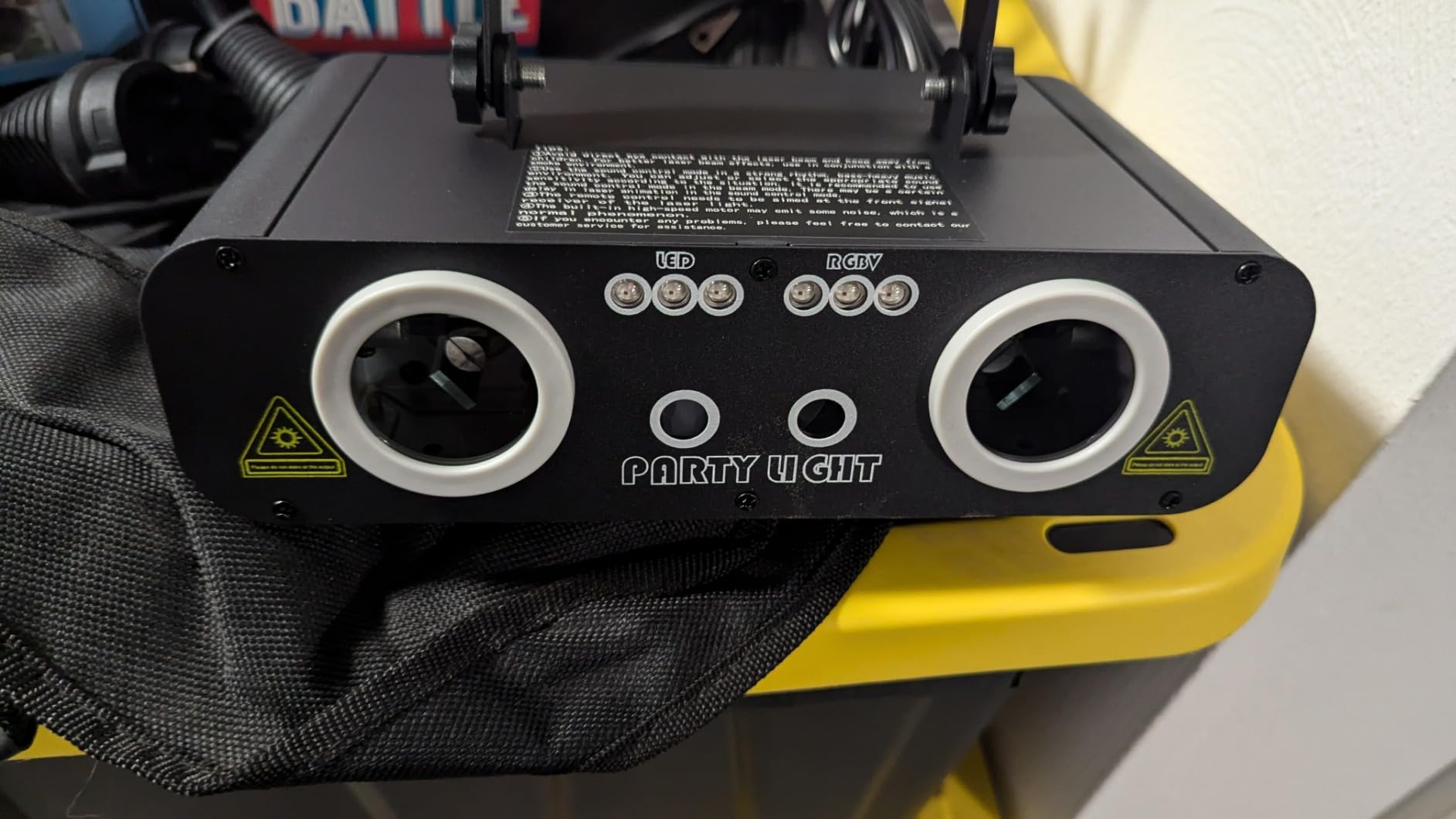KeoBin Laser Light Show Machine with 100 Patterns and Scanner Beam Effects | RGBUV Strobes, Sound Activation, DMX512 and Remote Control, 500 sq ft Coverage for DJs, Clubs, Party Events customer photo 1
