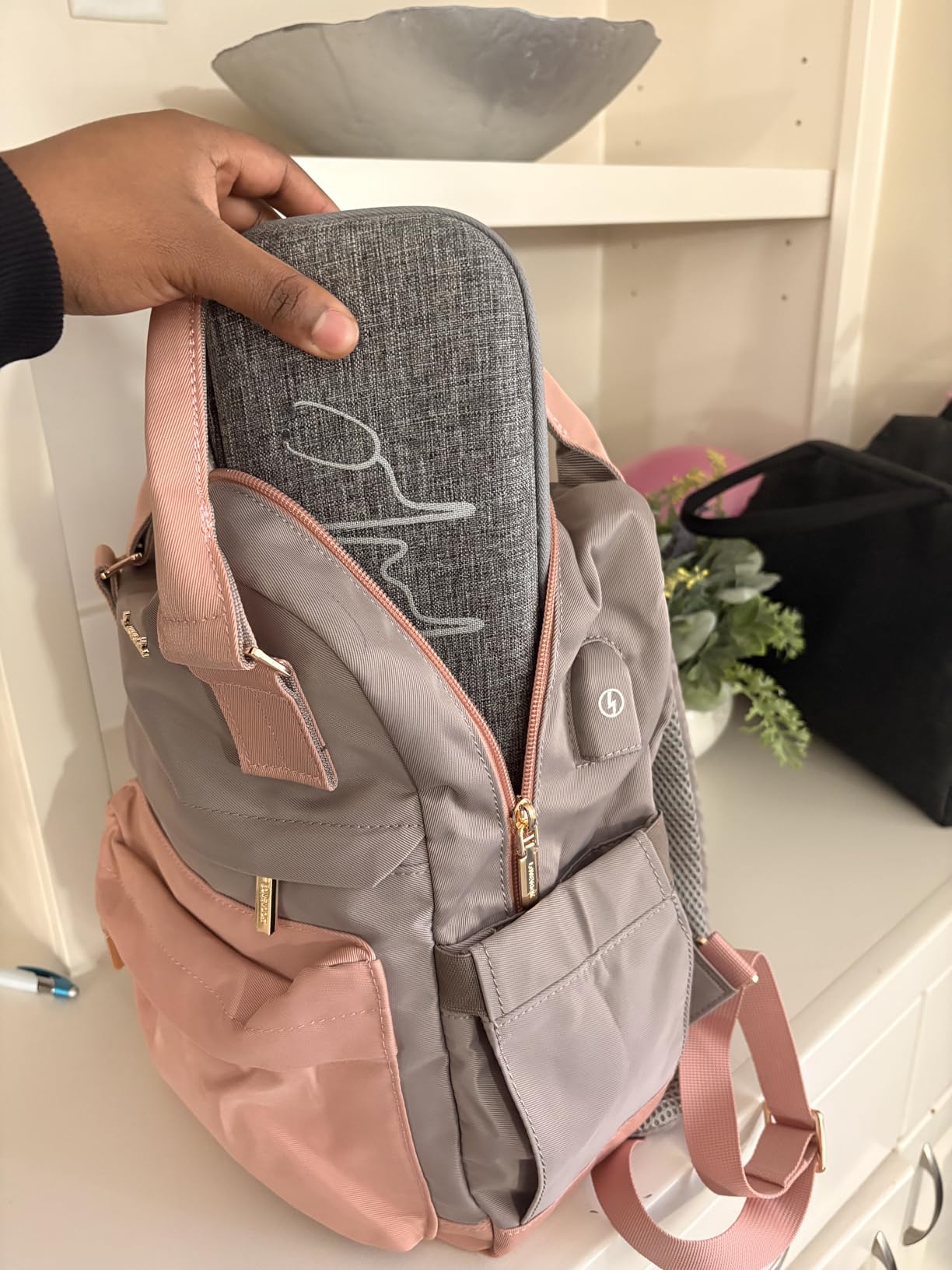 Mini Backpack for Women Girls Stylish Waterproof Backpack Purse with USB Port, Cute Daypack for School Travel Party customer photo 1