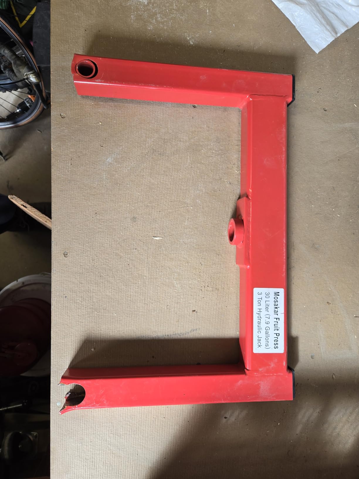 7.93 Gallon / 30L Mosakar Hydraulic Fruit Press. 3 Ton Pressure. Parts contact with Juice are AISI 304 Stainless Steel. Hydraulic Apple Grape Wine Cider Juice Press customer photo 1