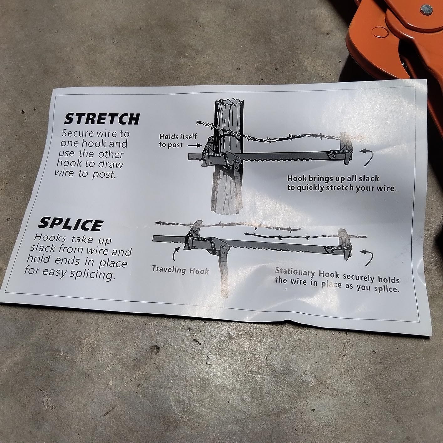 Heavy Duty Carbon Steel Fence Stretcher Tool, All Purpose Wire Tensioner for Barbed & Smooth Wire Fence, Fence Fixer and Splicer for Agricultural, Ranch & Residential Fences customer photo 2