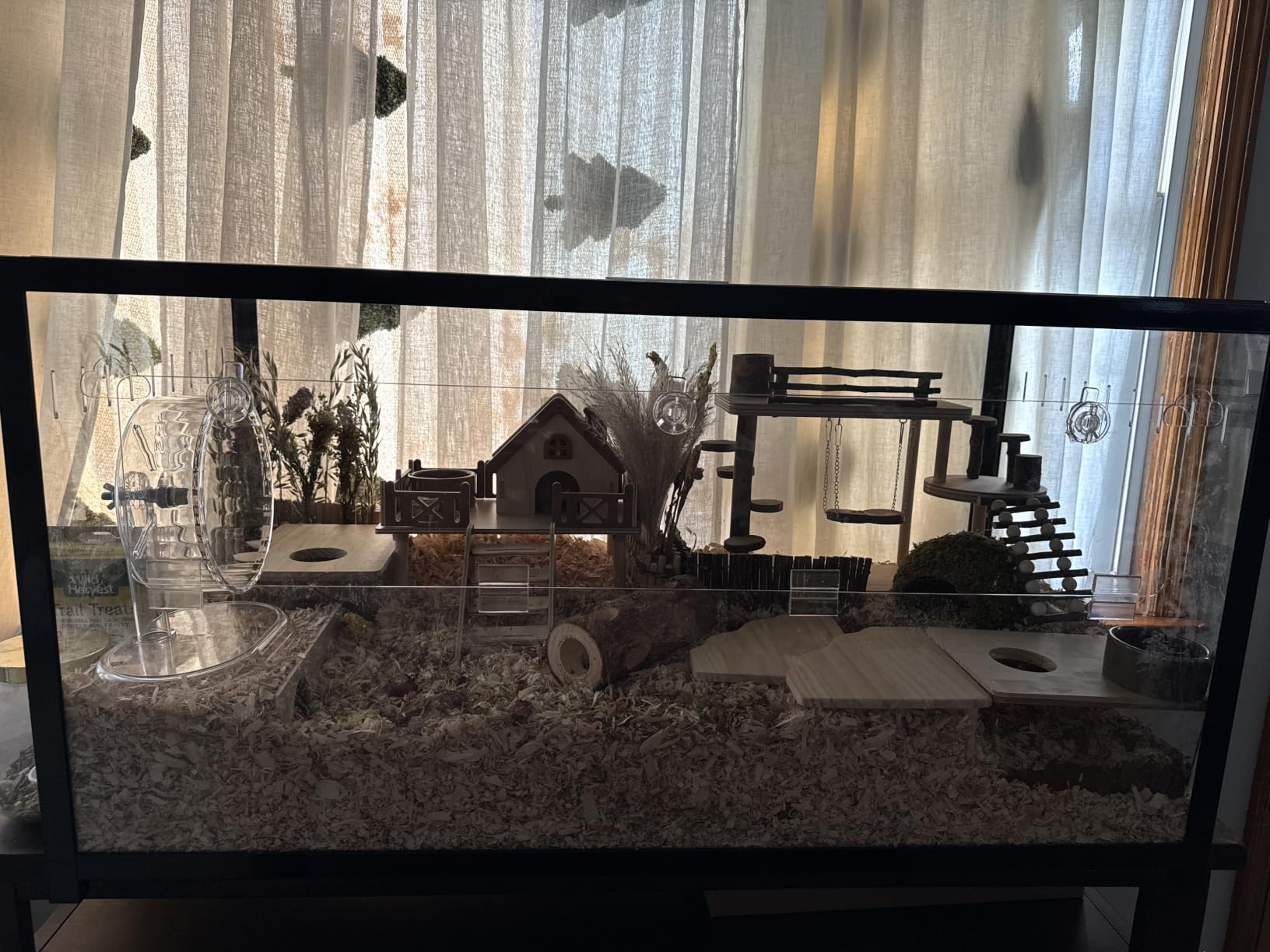 BUCATSTATE Hamster Cage Metal 2.0 - Large Hamster Enclosure Stackable with Top Access Easy Assemble 39.3L*19.7W*20.6H Inches Dwarf Syrian Hamster Tank for Gerbil, Mouse, Rat (774sq inch White) customer photo 2