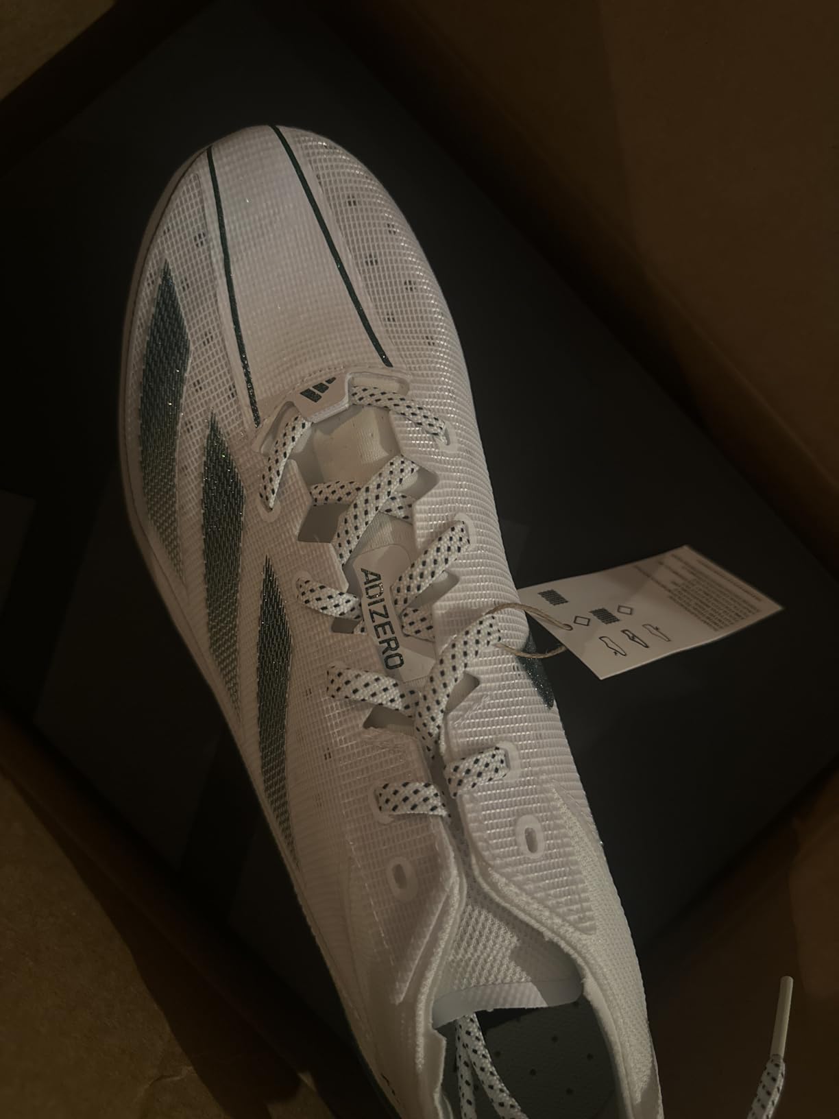 adidas Mens Adizero Electric American Football Sneakers Shoes - White customer photo 1