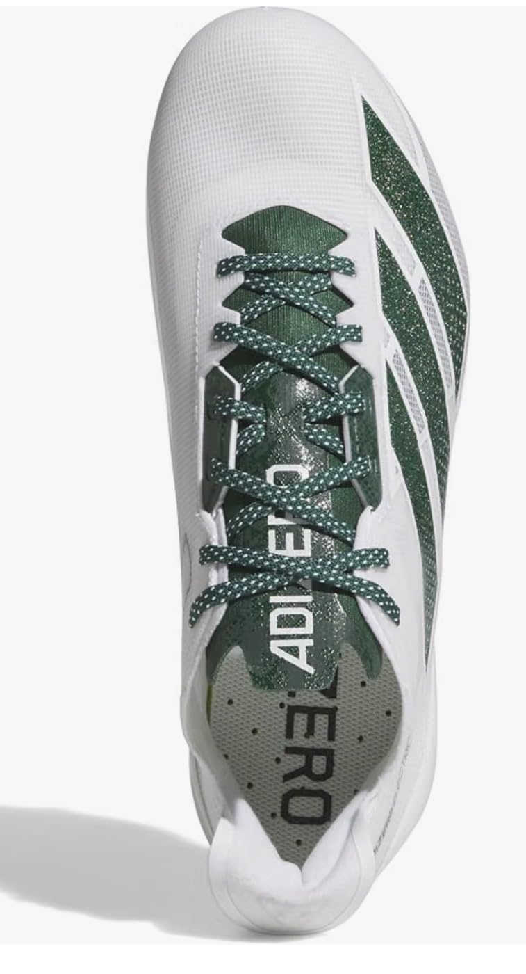 adidas Mens Adizero Electric American Football Sneakers Shoes - White customer photo 2