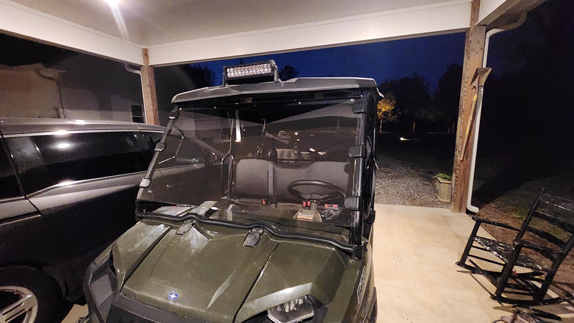 Scratch-Resistant Front Windshield Compatible with Polaris Ranger XP 800/Crew/800 6x6 2010-2016, Fullsize 570 2016-2025 - UV-Proof Hard-Coated PC Full Clear Window (Not for Midsize) customer photo 1