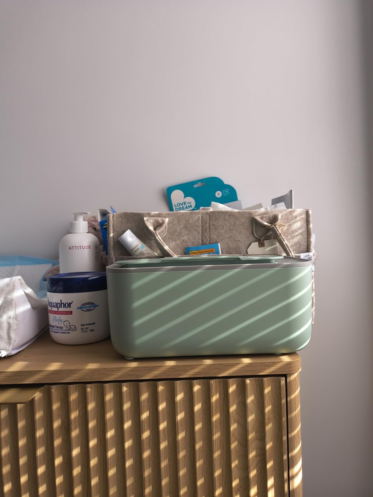Wipe Warmer for Baby & Most Adult Wipes, 3 Heat Settings, Blue | Diaper Wipe Warmer and Baby Wipe Dispenser for Wet Wipes, Holds Up to 100 Wipes with Quiet Four-Side Heating customer photo 2