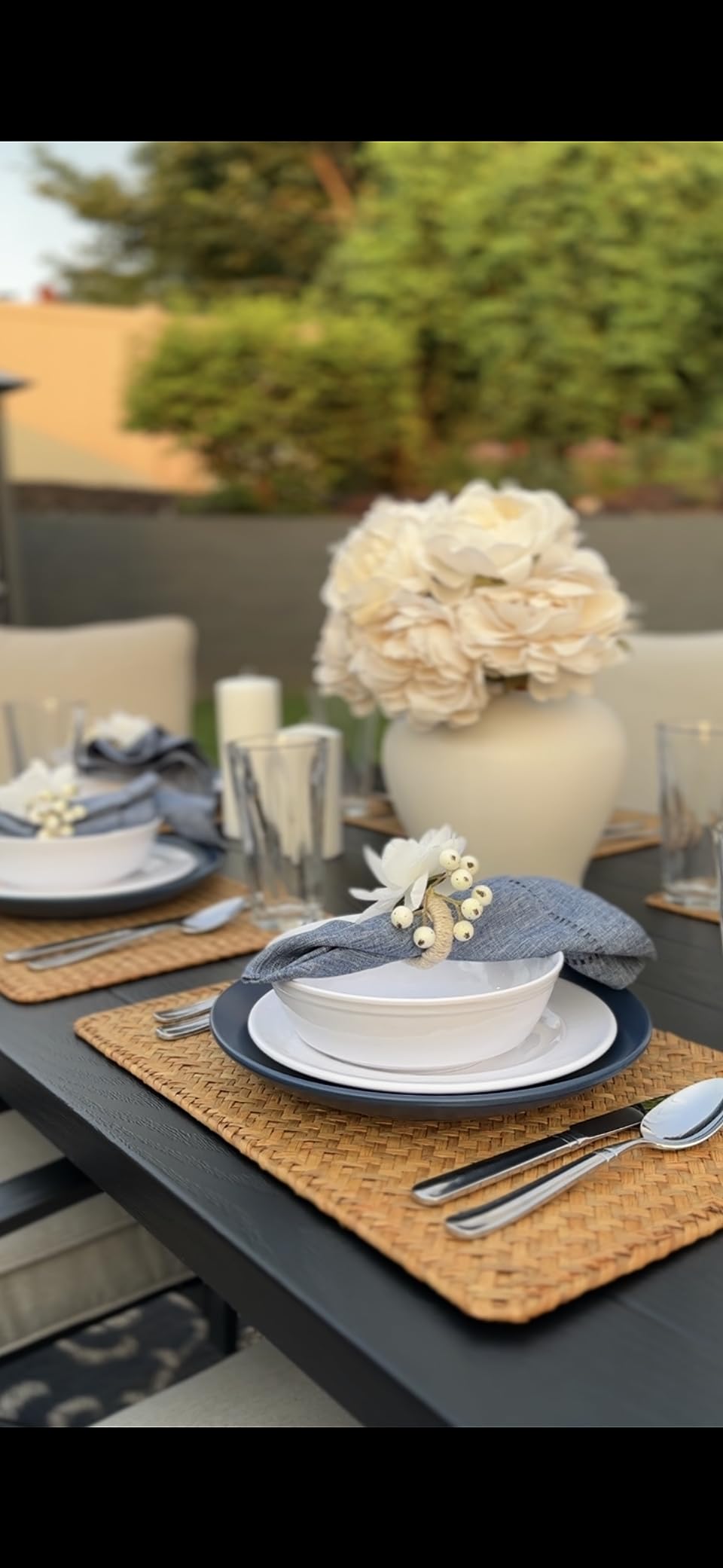 TP 18-Piece Melamine Dinnerware Sets, Service for 6, Rosewood Grain | Plates and Bowls Dishes Set, Break-Resistant & Non-Microwavable, Lightweight, Break-Resistant, Indoor and Outdoor Dining customer photo 1
