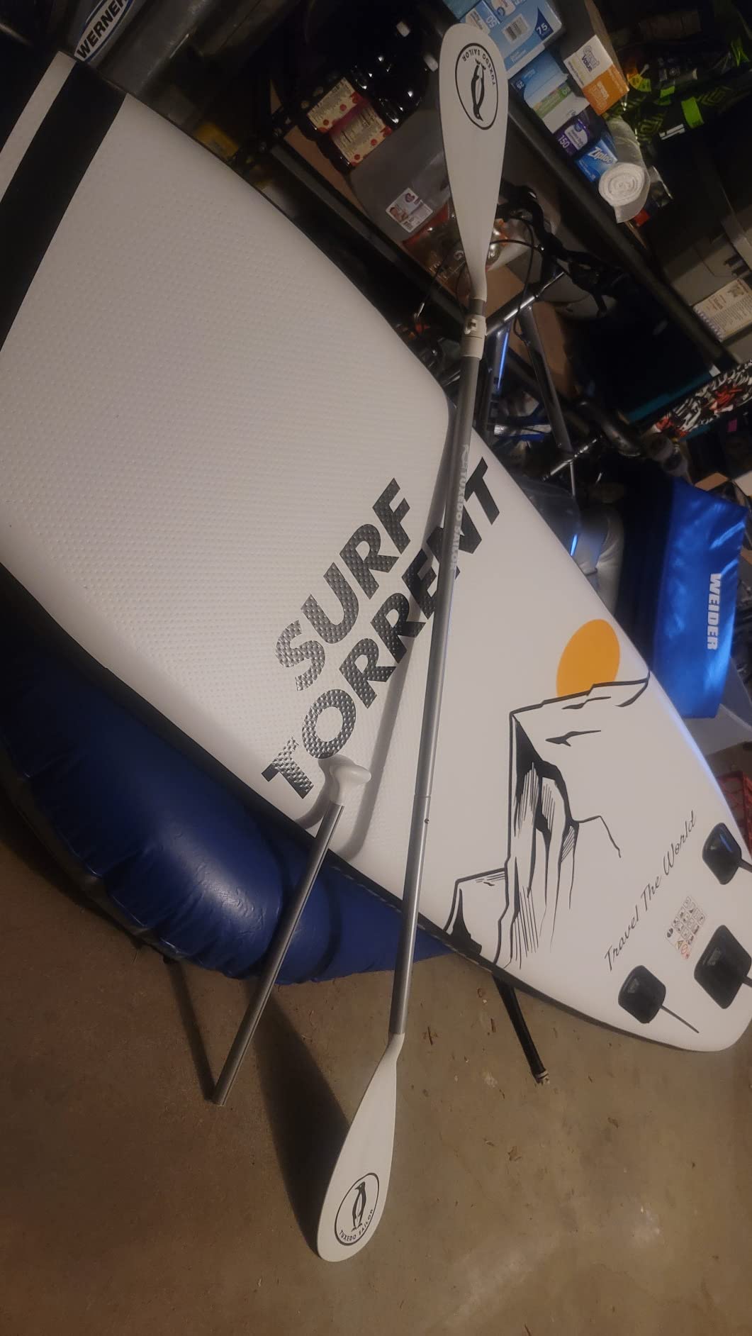 Tuxedo Sailor SUP Paddle - 3 Piece Adjustable Stand Up Paddle Board Paddle - Lightweight & Floating Paddle Board Oar - Durable and Packable, Reinforced Nylon Blades - Efficient Stroke customer photo 1
