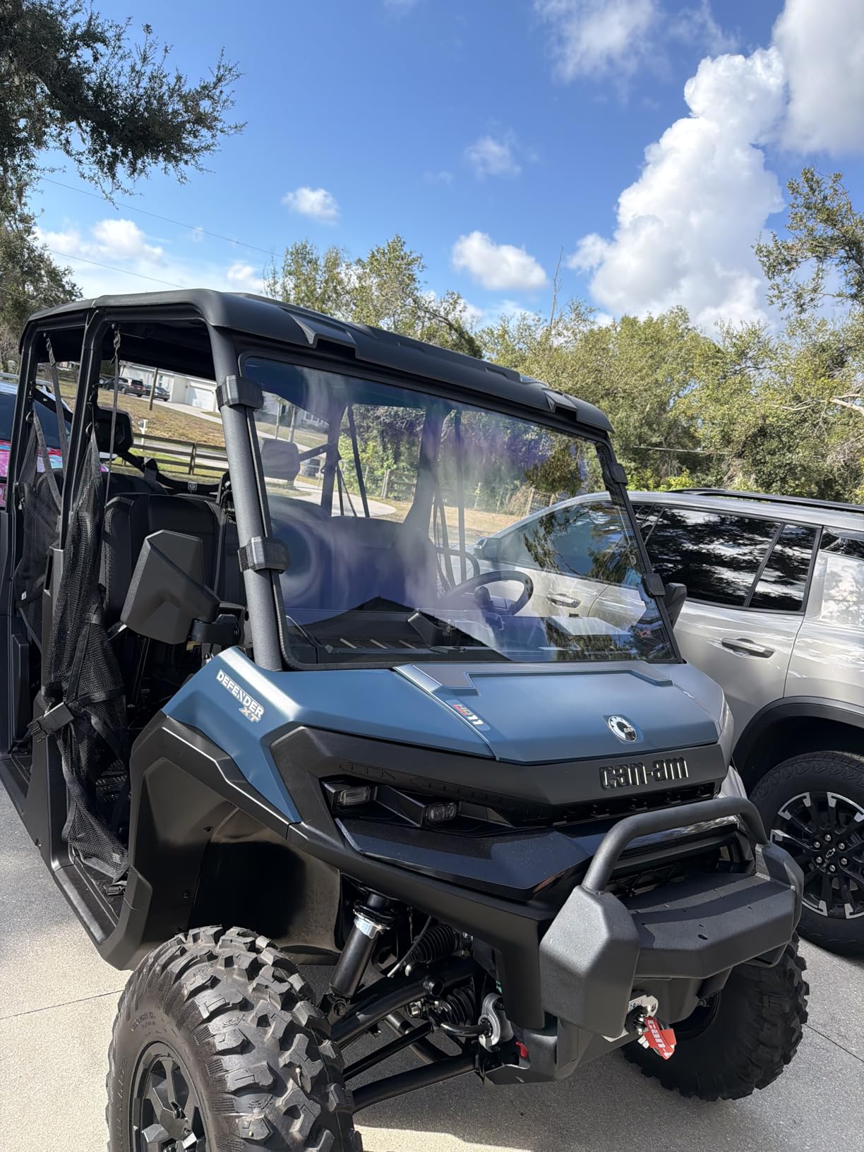 Scratch-Resistant UTV Front Windshield Compatible with Can-Am Defender 2016-2026, UV-Proof Polycarbonate Full Window Accessories for MAX HD5 HD8 HD10, Clear customer photo 1