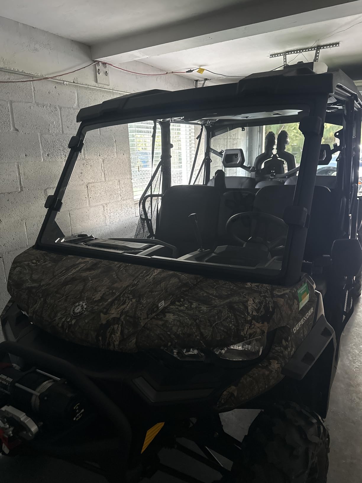 Scratch-Resistant UTV Front Windshield Compatible with Can-Am Defender 2016-2026, UV-Proof Polycarbonate Full Window Accessories for MAX HD5 HD8 HD10, Clear customer photo 2