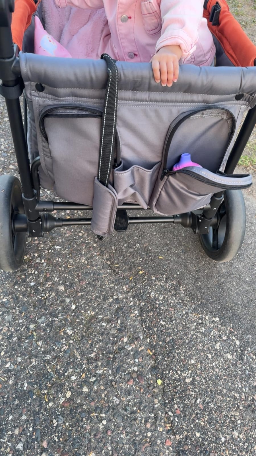 Jeep Sport All-Terrain Stroller Wagon by Delta Children - Includes Canopy, Parent Organizer, Adjustable Handlebar, Snack Tray & Cup Holders, Grey/Bonfire customer photo 1