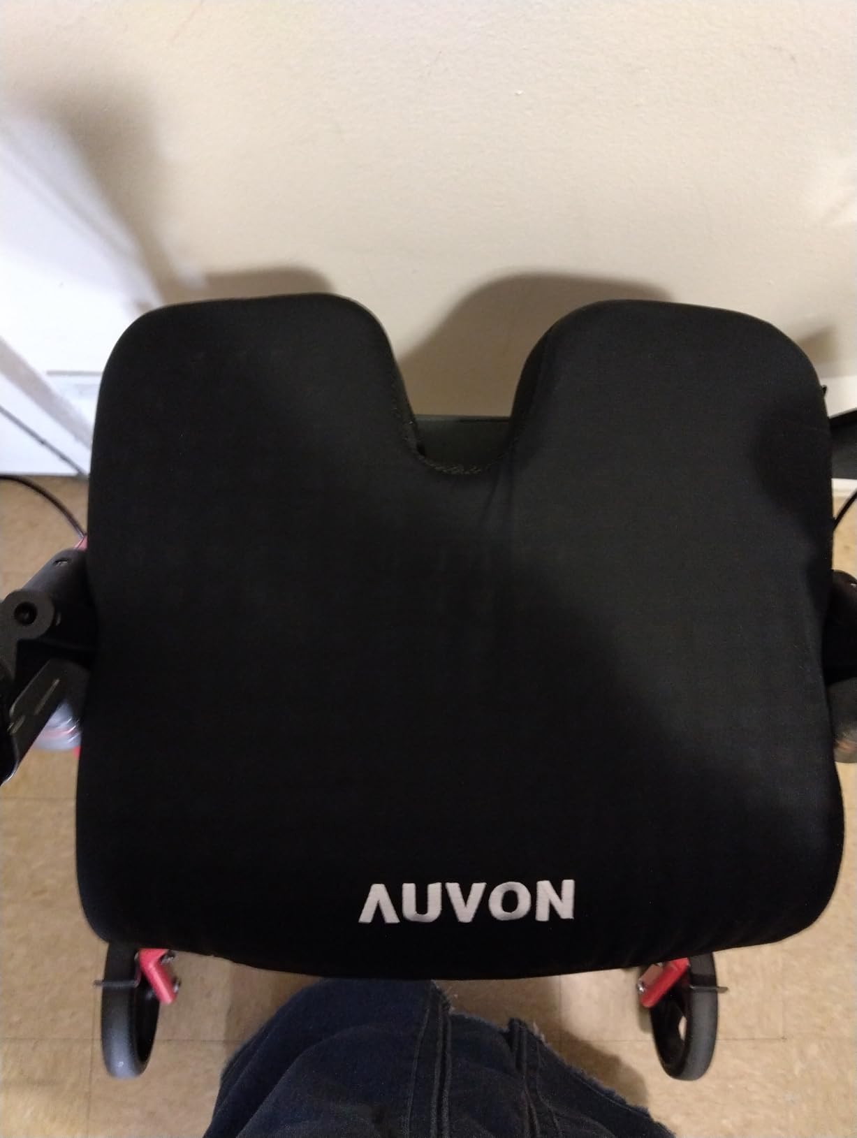 AUVON Gel Wheelchair Seat Cushion with Waterproof Cover for Pressure Sore & Ulcer, Ergonomic Chair Cushion with U-Cutout for Tailbone Pain, Back Pain Relief, Memory Foam Wheelchair Cushion, Anti-Slip | Ergonomic Chair Cushion with U-Cutout for Tailbone, Back Pain Relief, Memory Foam Cushion for Office, Anti-Slip, Buckle Strap customer photo 2