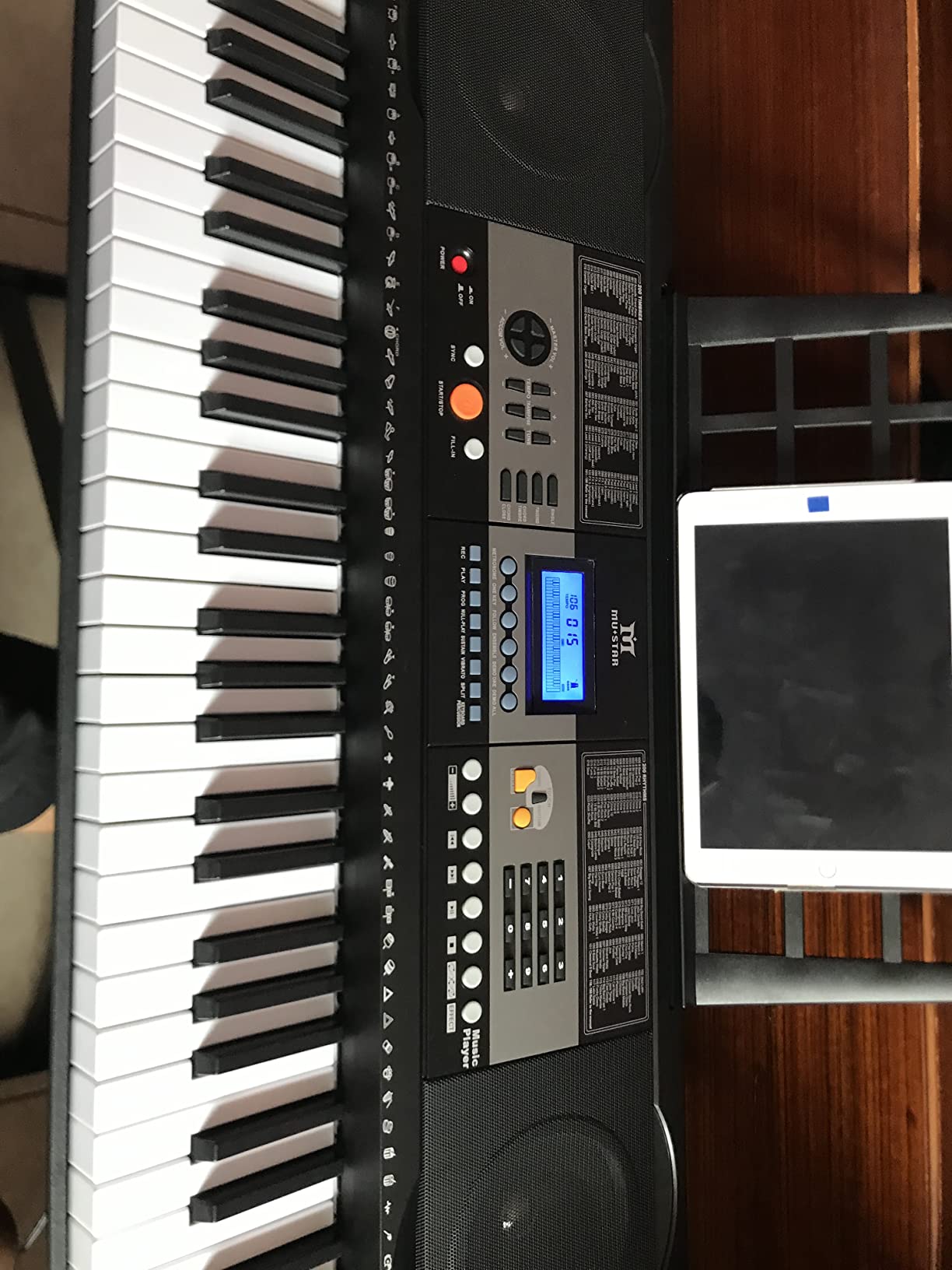 MUSTAR 61 Key Piano Keyboard, Electric Piano Keyboard with Lighted Up Keys customer photo 2