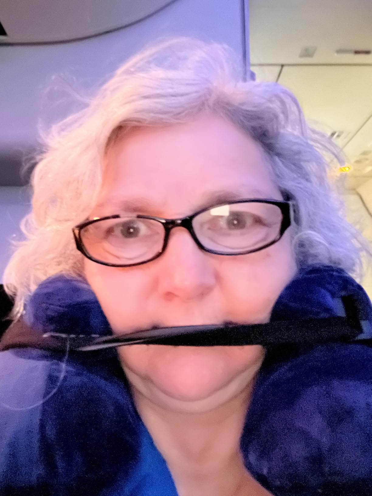 Cabeau Inflatable Travel Pillow - Air TNE - Adjustable, Lightweight, and Supportive for Sleeping on Airplanes, Trains, and Cars - Customized Fit and Compact Carrying Case (Royal Blue) customer photo 2