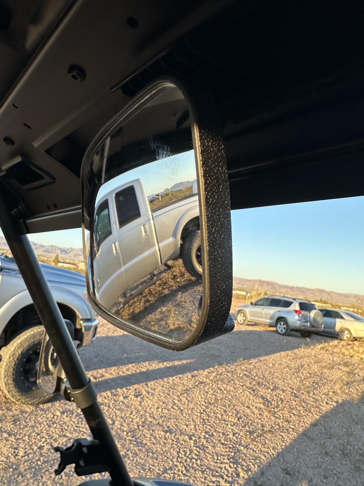 UTV Rear View Mirror Compatible with Polaris Ranger | Fit for 2017-2026 Polaris Ranger 500 570 900 XP 1000 XP/Crew Factory Drop Down Mounting Tab, Adjustable & Wide Clear View customer photo 1