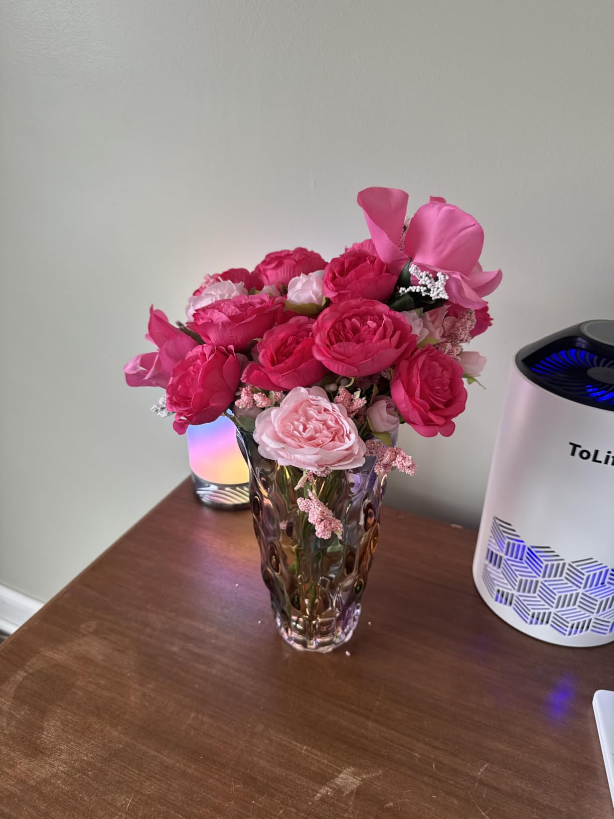 CEMABT Glass Vases for Flowers, Thickened 3.4 lb Modern Vases for Tables Centerpieces, Vase for Home Decor, Crystal, Colorful and Clear Rose Large Vases customer photo 2