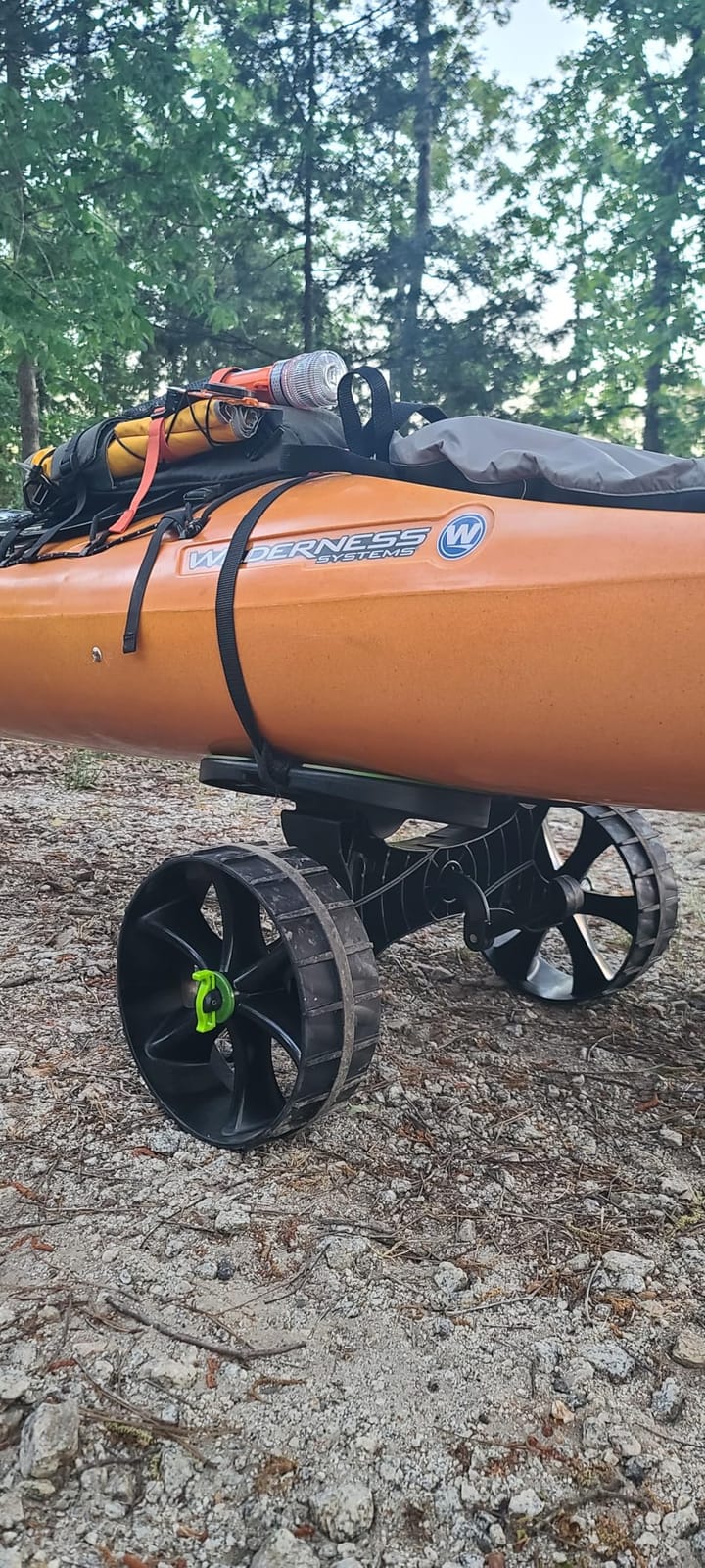 Ulticor Kayak Cart, Puncture-Free Wheels Assembles and Disassembles Within Seconds - Easy to Store - No Tools Required - All-Terrain Durable Kayak and Canoe Cart with Adjustable Straps (Green - Black) customer photo 1