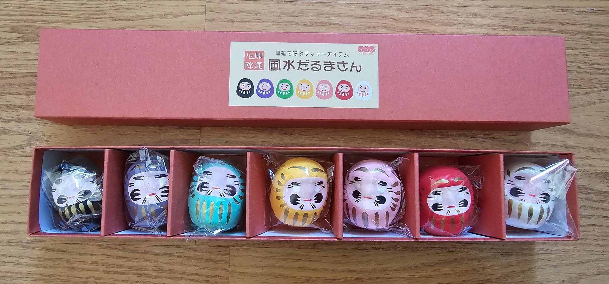 TOKYO ART Traditional Japanese Daruma Dolls Set of 7 Good Luck Charms Gift Set Known for Bringing Good Fortune customer photo 1