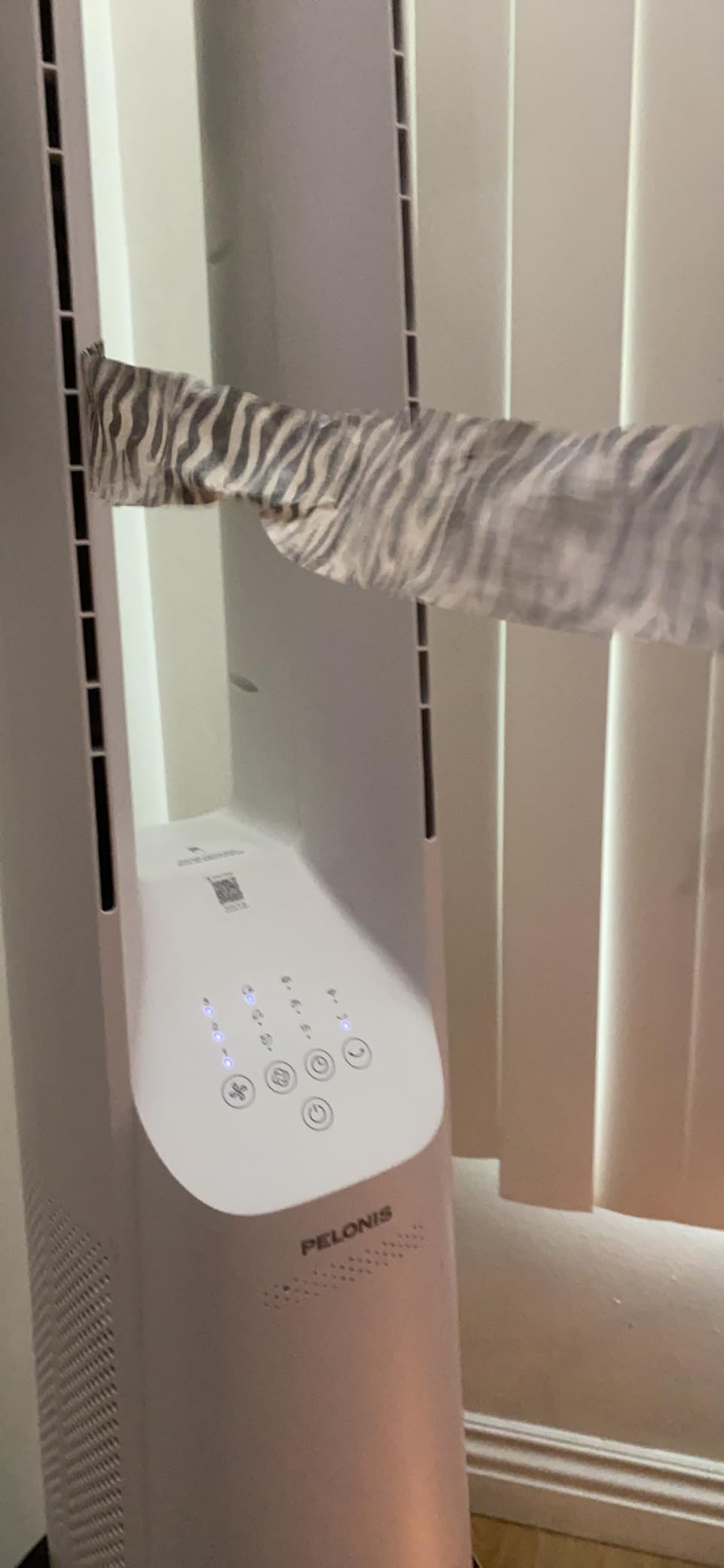 PELONIS Bladeless Tower Fan with 26-33ft Powerful Airflow, Alexa and Google Compatible, 6-Speed Settings, Quiet DC Motor, 120° Oscillation, 7-Hour Timer - Ideal for Bedroom Home Office Use, White customer photo 2