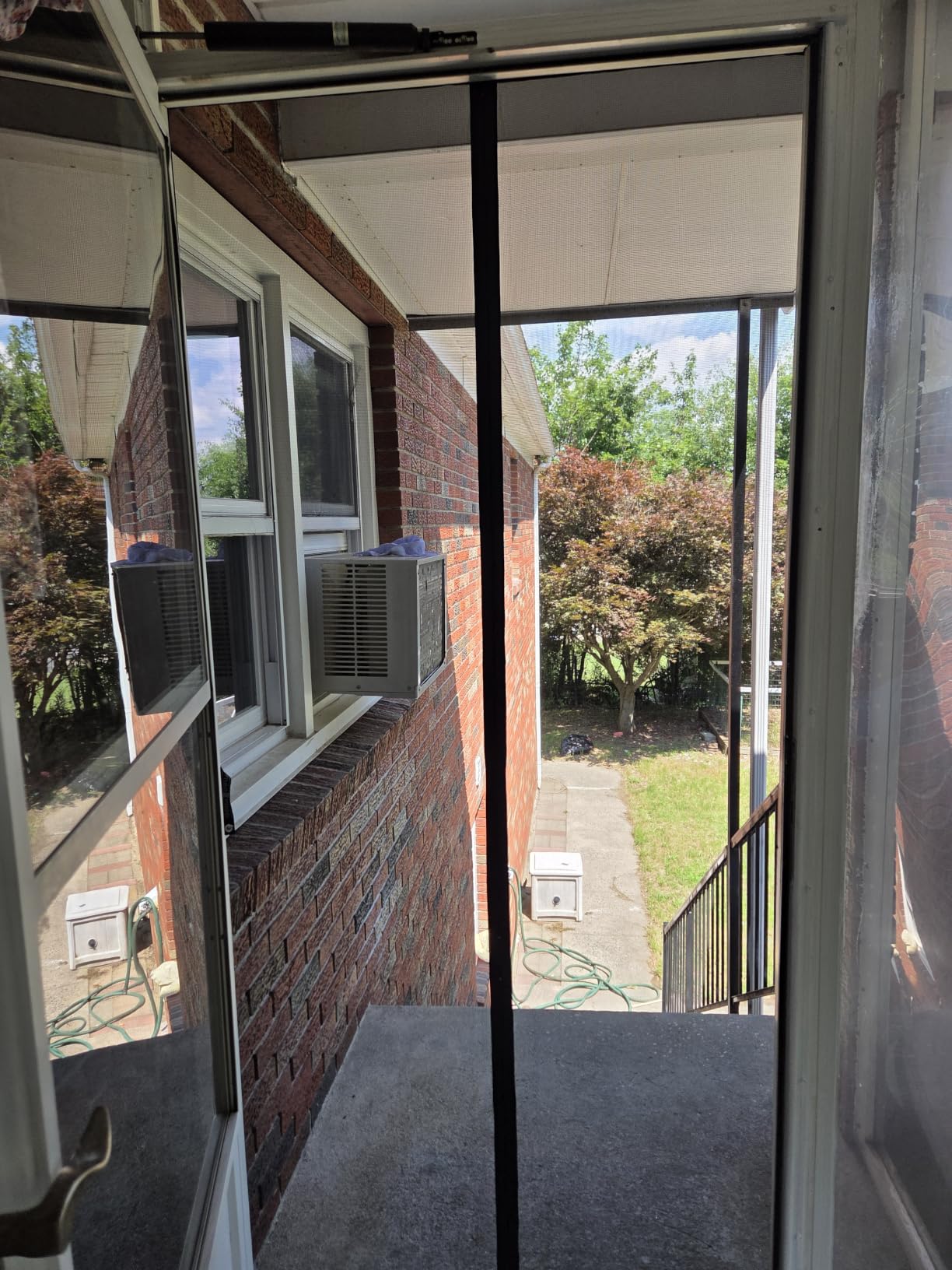 AUGO Garage Door Screen Magnetic Closure - Garage Screen Doors for 2 Car Garage Pull Down - 16' x 7' customer photo 1