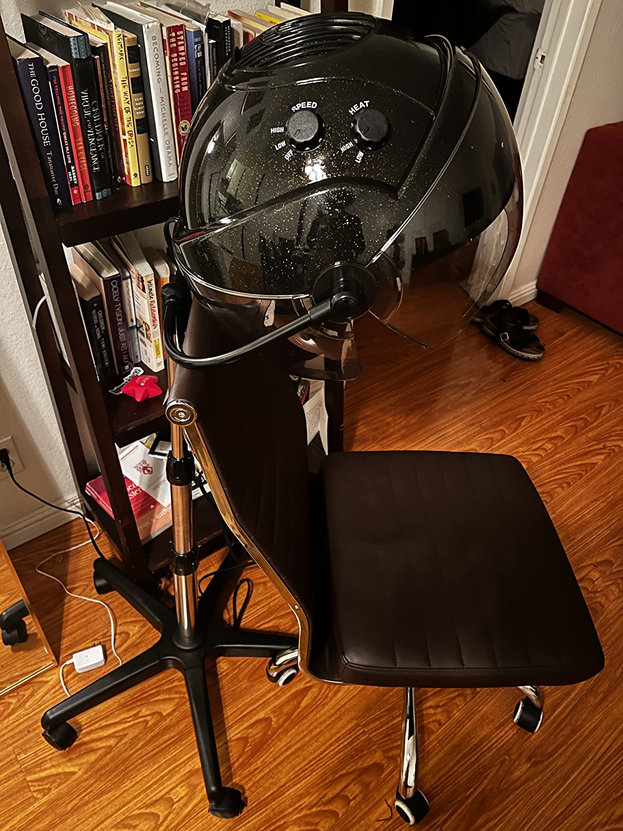GOLD N HOT Ionic Stand Bonnet Dryer | Adjustable Design, 2 Heat & 2 Speed Settings, Compact Storage customer photo 2