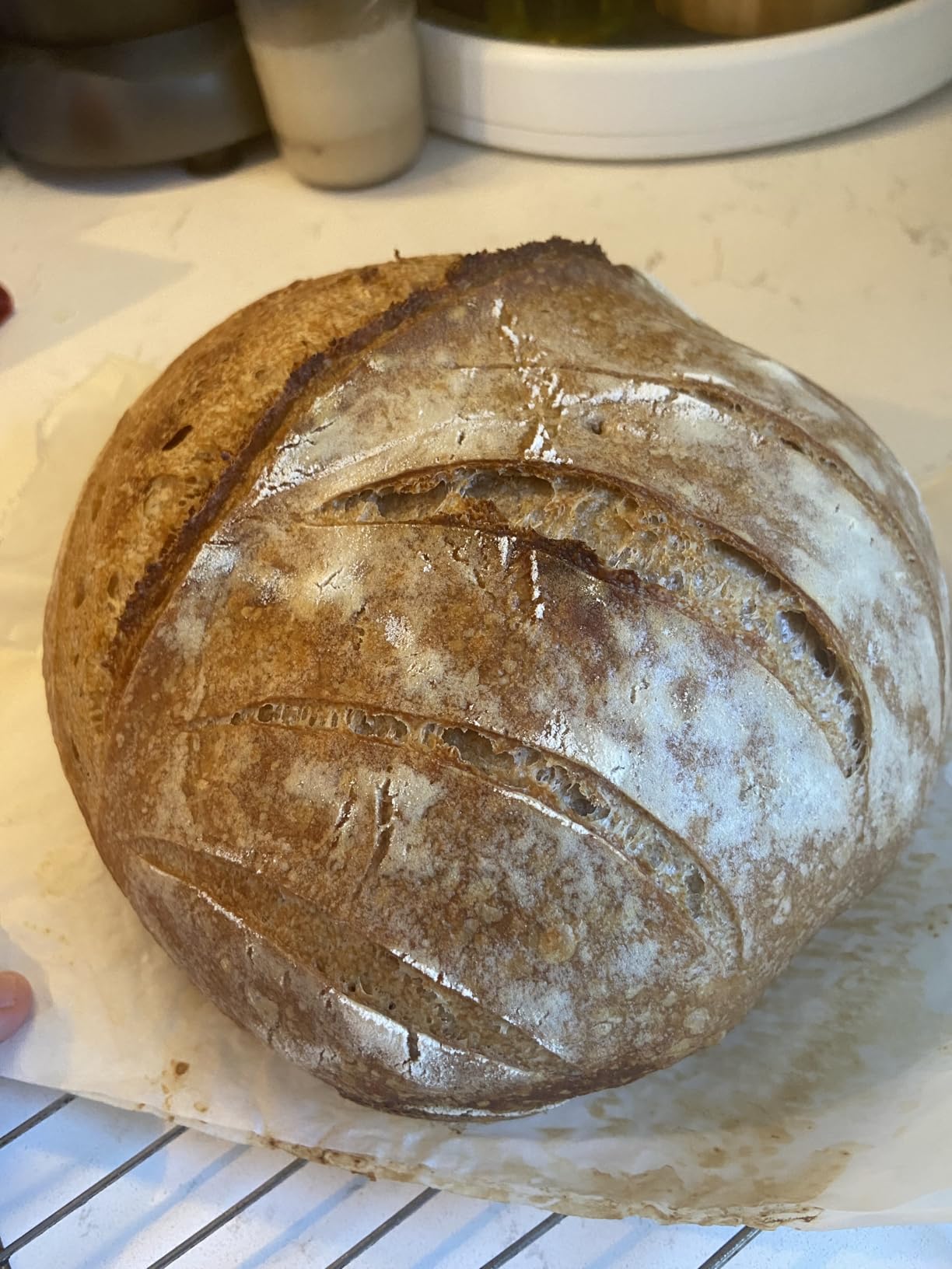 KNEADACE Pro Sourdough Bread Starter Kit - 34 oz Large Capacity Sourdough Starter Jar with 5 unique features for the perfect sour dough bread & sourdough starter kit - sourdough supplies (KA06) customer photo 1