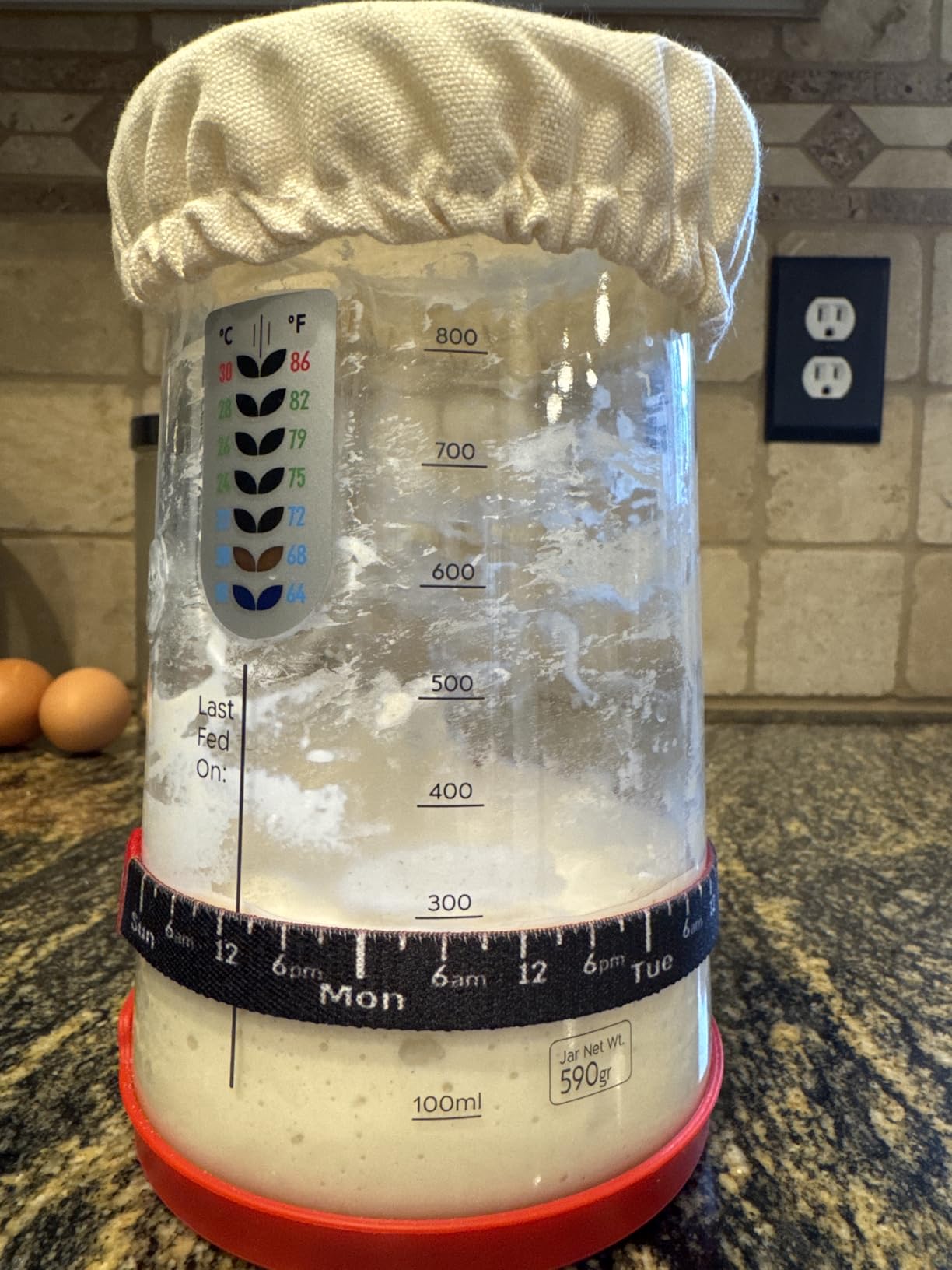KNEADACE Pro Sourdough Bread Starter Kit - 34 oz Large Capacity Sourdough Starter Jar with 5 unique features for the perfect sour dough bread & sourdough starter kit - sourdough supplies (KA06) customer photo 2