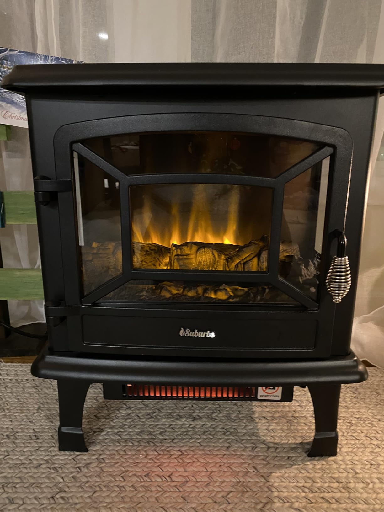 TURBRO Suburbs 20 in. Electric Fireplace Infrared Heater with Crackling Sound customer photo 1