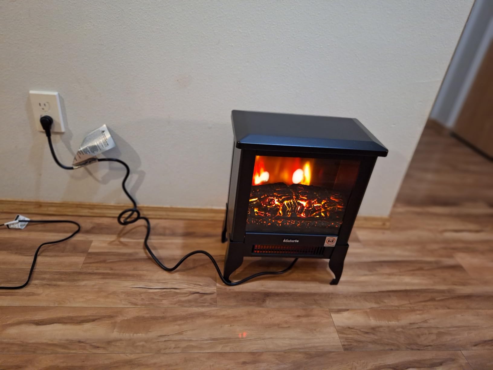 TURBRO Suburbs 20 in. Electric Fireplace Infrared Heater with Crackling Sound customer photo 2