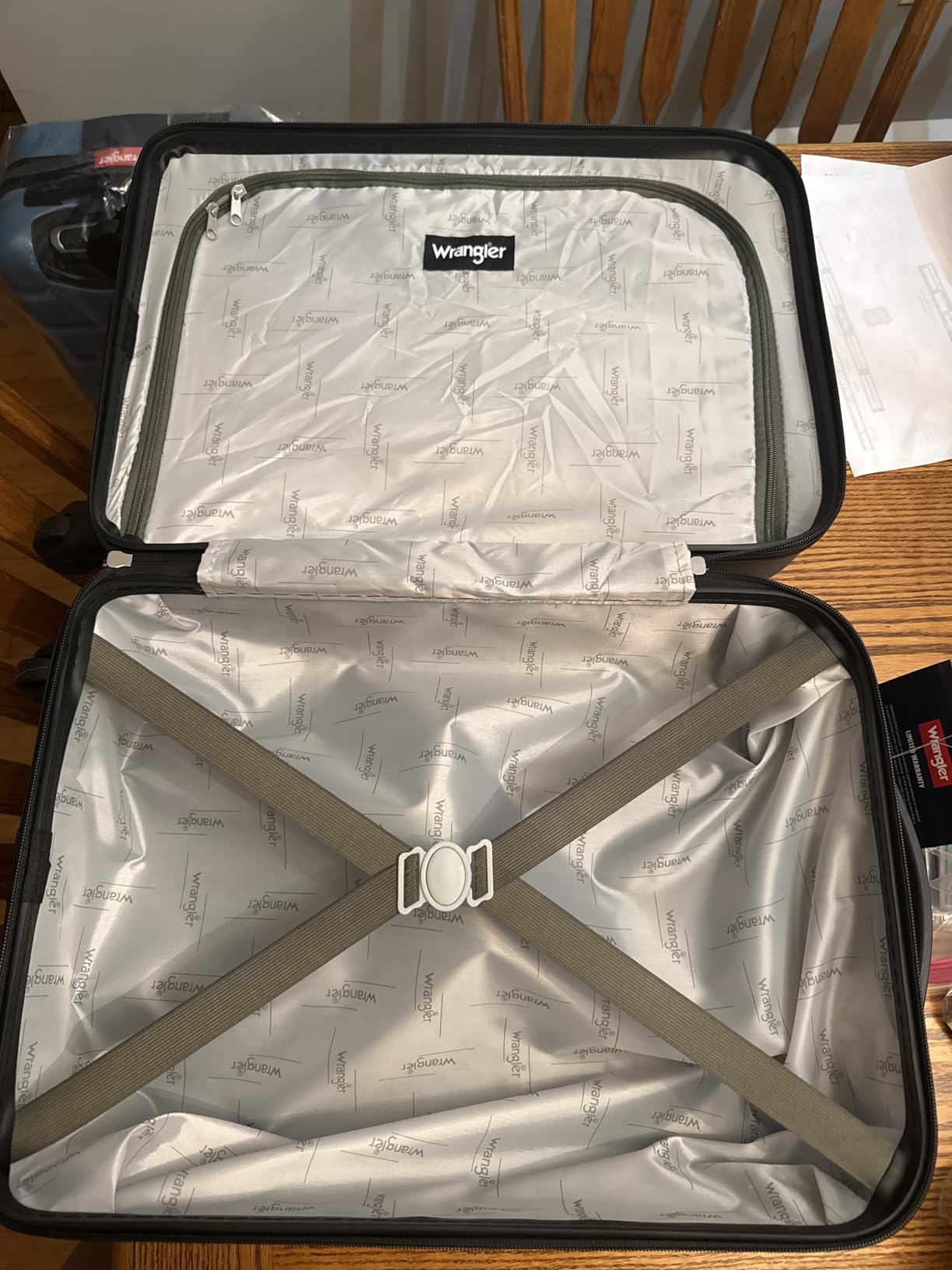 Wrangler Hardside Spinner Luggage, Blue Heaven, Carry-On 20-Inch customer photo 1