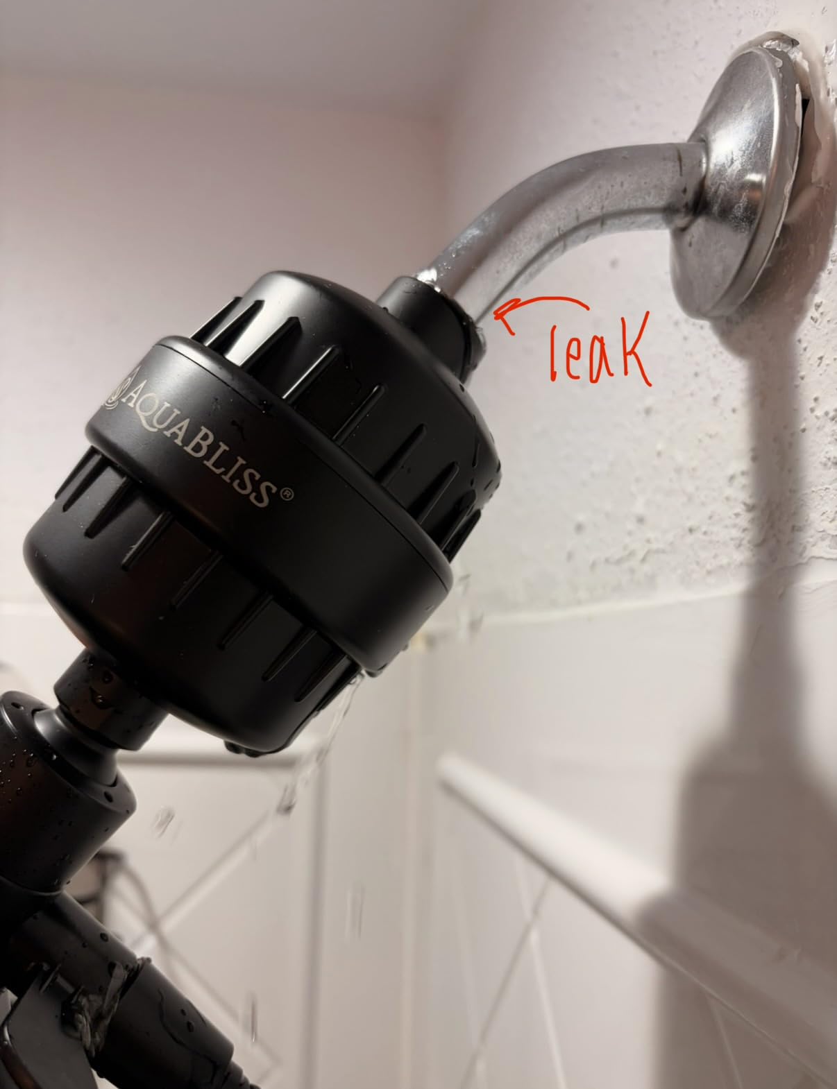 Aquabliss SF100 Daily Revitalize Shower Filter - Brushed Nickel | Reduces chlorine, sediment & heavy metals. Vitamin C infusion designed for sensitive, eczema-prone skin. No tools needed customer photo 1