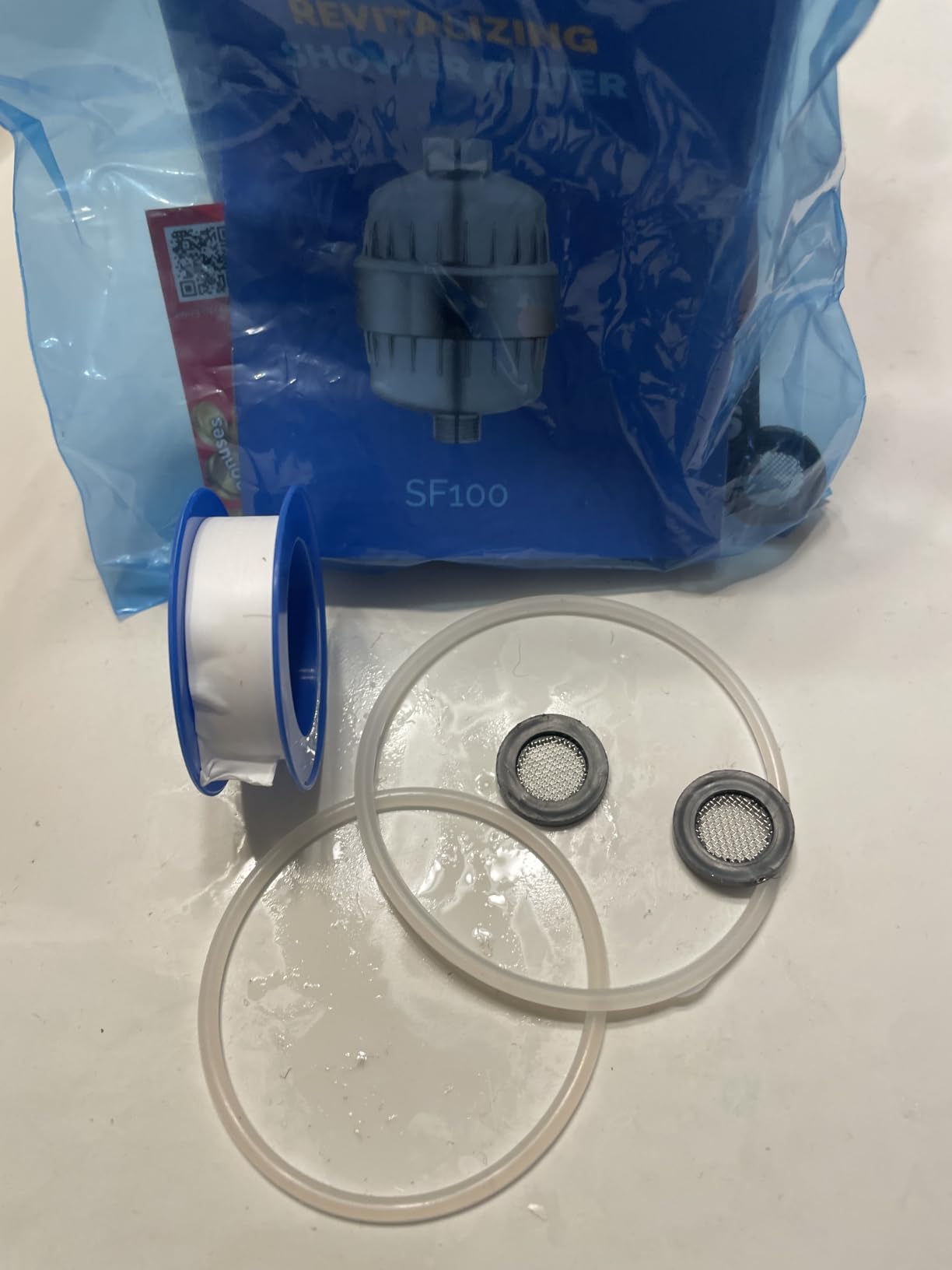 Aquabliss SF100 Daily Revitalize Shower Filter - Brushed Nickel | Reduces chlorine, sediment & heavy metals. Vitamin C infusion designed for sensitive, eczema-prone skin. No tools needed customer photo 2