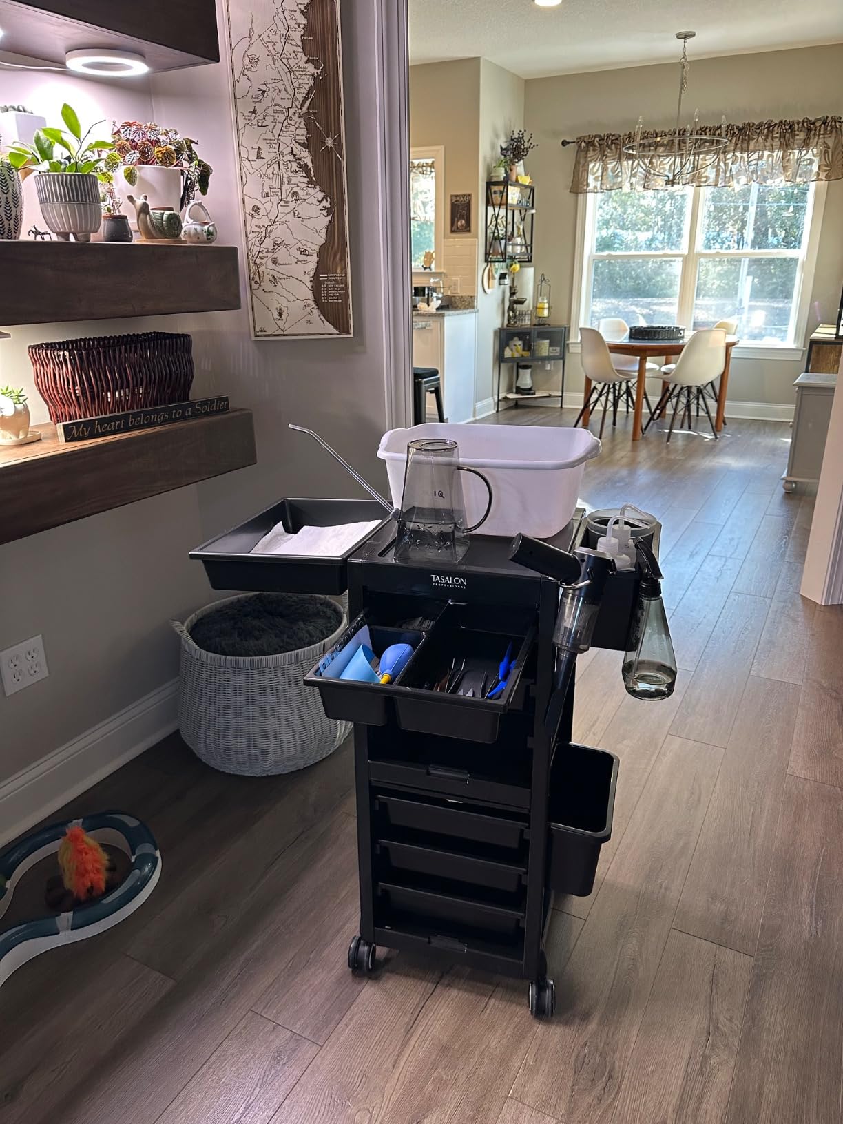 TASALON Lockable Salon Trolley Cart with Wheels and 6 Drawers & 2 Bucket | Versatile Salon Cart for Hair Stylist, Salon Rolling Cart for Extra Storage, Multi-use Cart for Salon, Tattoo, Barber customer photo 1