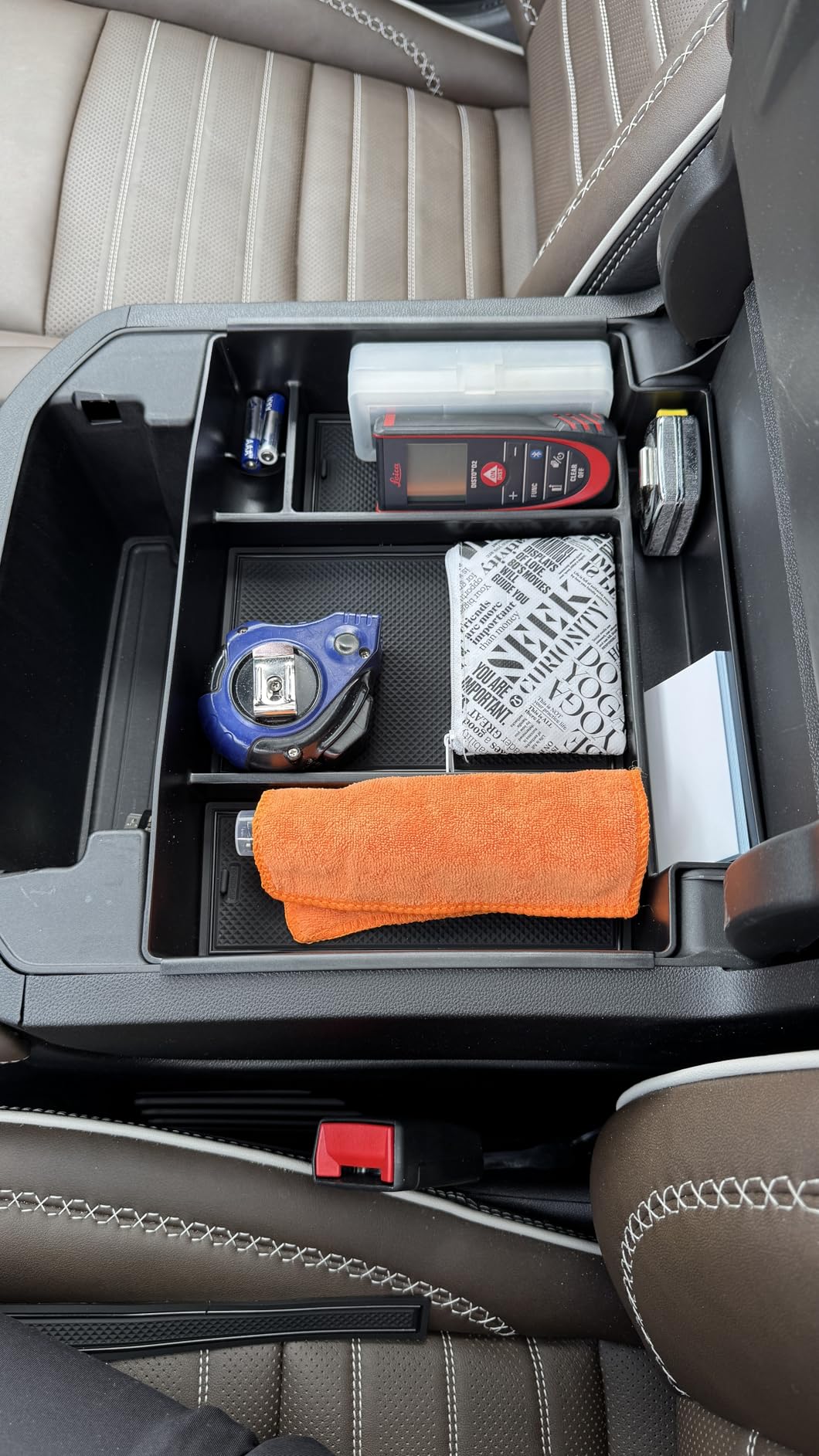 Power-Sliding Console Tray for 2021-2026 Chevy Tahoe/Suburban/GMC Yukon | Full-Size Armrest Center Console Organizer Black (Not for Standard Console with Charging Socket!) customer photo 1