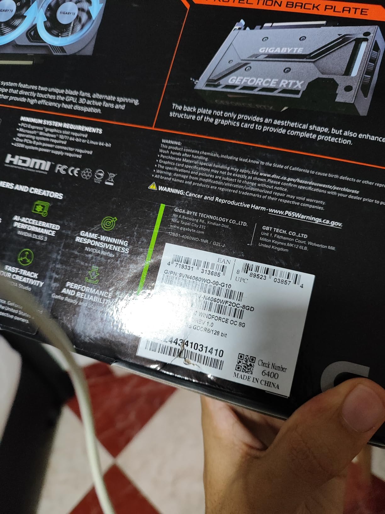 Gigabyte GeForce RTX 4060 WINDFORCE OC 8G Graphics Card, 2X WINDFORCE Fans, 8GB 128-bit GDDR6, GV-N4060WF2OC-8GD Video Card customer photo 2