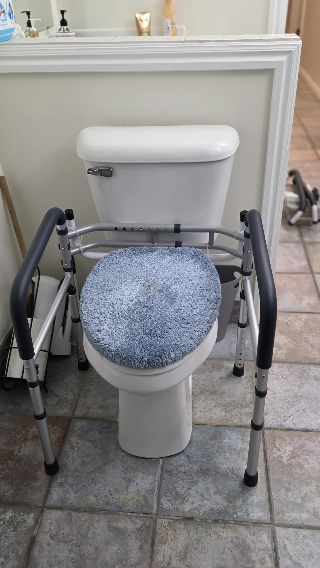PELEGON Toilet Safety Rails (350 lb) - Adjustable Toilet Safety Frame & Rails for Elderly Adults, Toilet Handles for Seniors customer photo 1