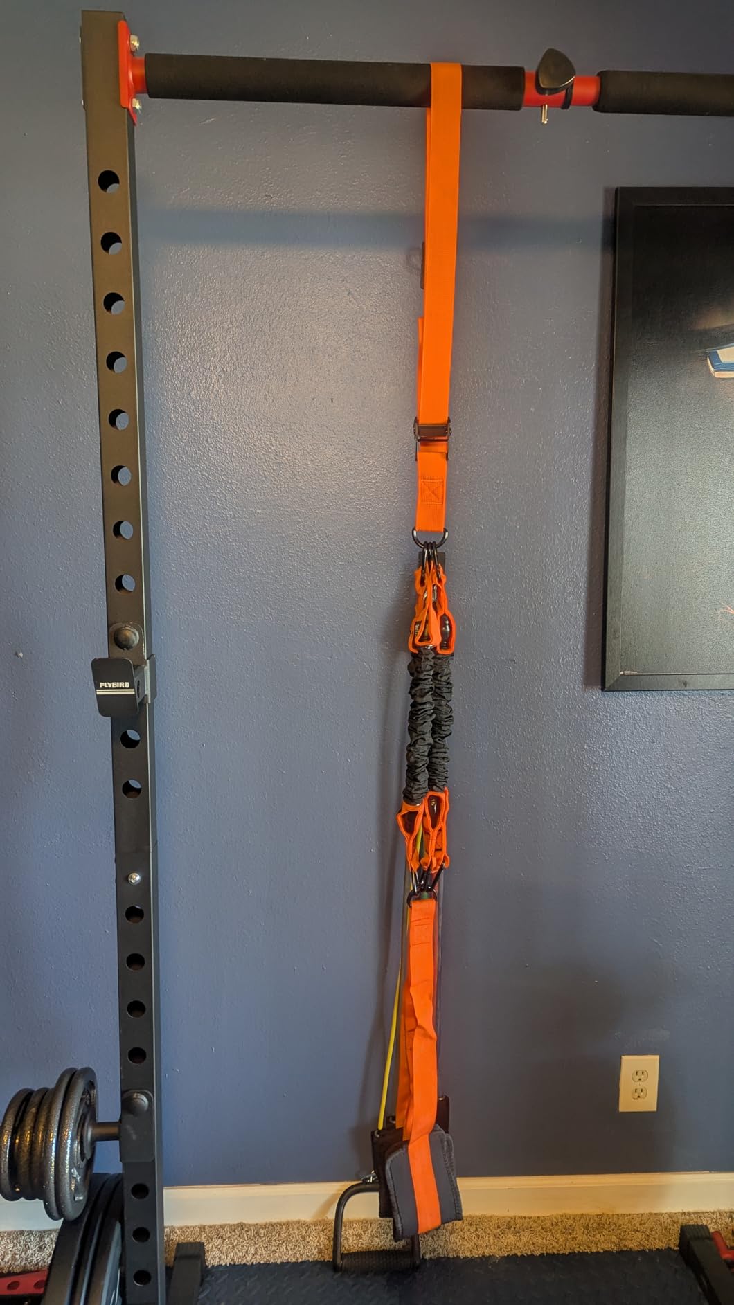 FLYBIRD SR1 Squat Rack, Adjustable Power Rack for 6FT/7FT Barbells with Pull-Up Bar customer photo 2