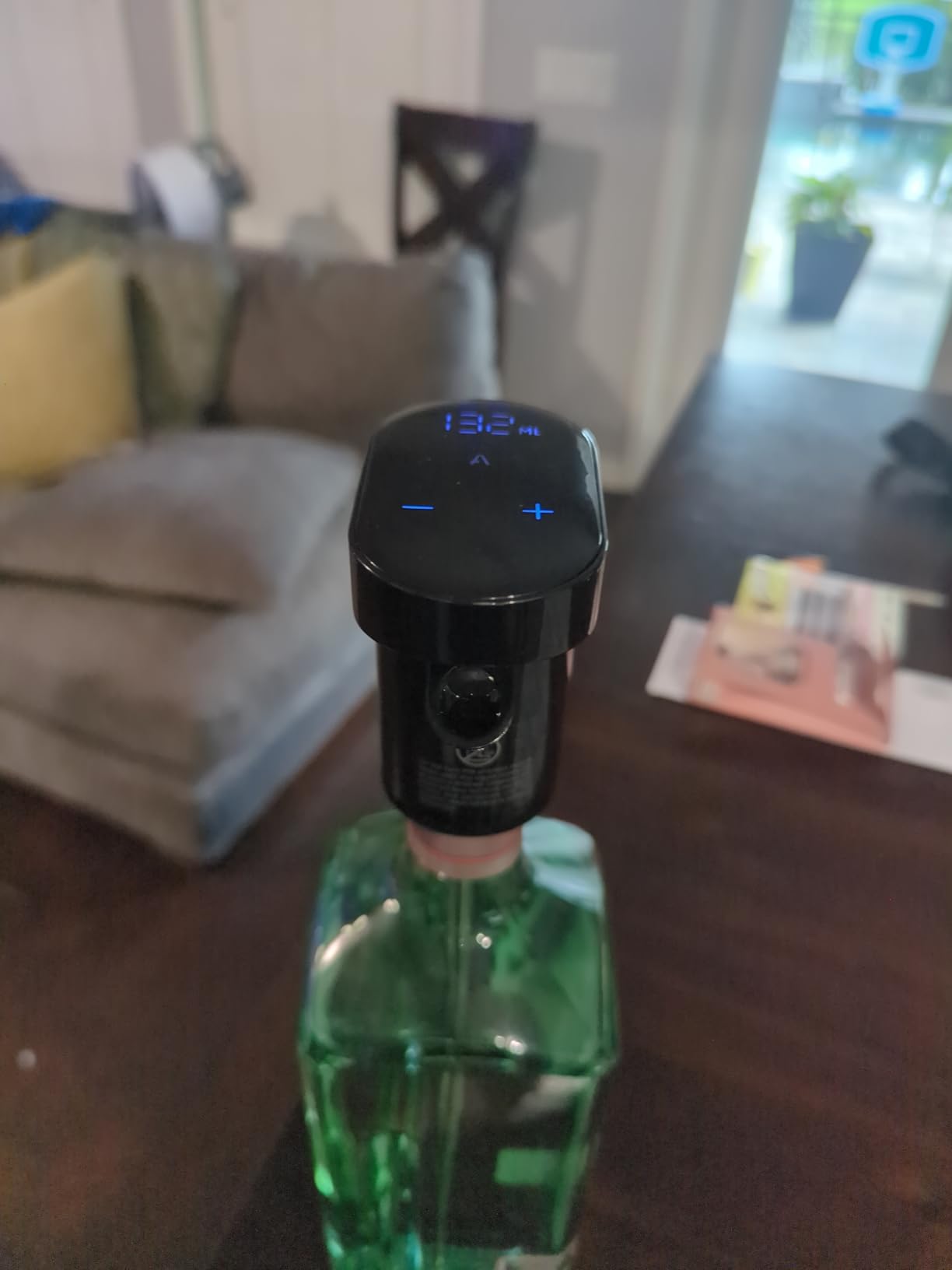 5 in 1 Wine Aerator Whiskey Dispenser, Liquor Decanter, Alcohol Pourer-Black | Ideal Gift for Holidays & Birthdays | 1-Second Aeration | Easy Tap-to-Pour | 1-999ml Precision | USB-C Rechargeable |Smart customer photo 2